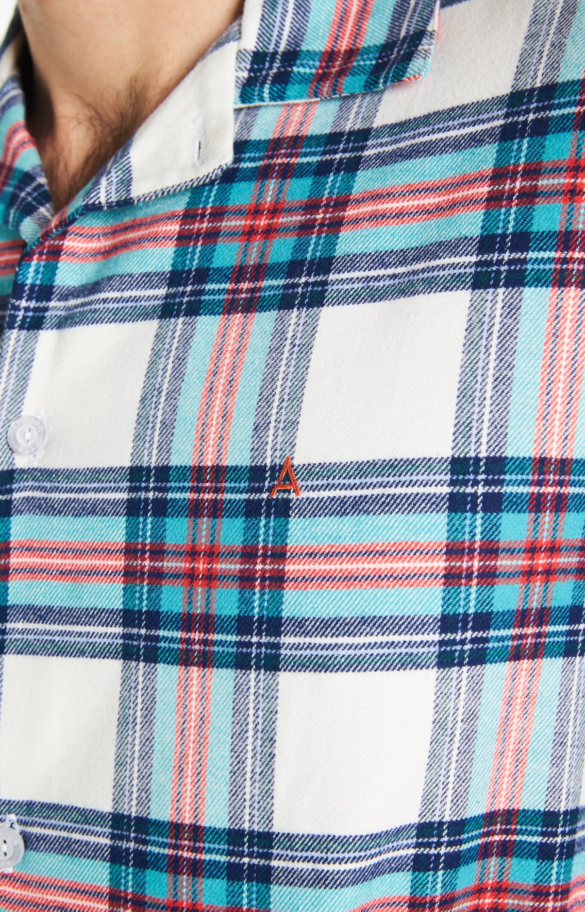 Pyjama long boutonné Homme Logan Blanc et Ivoire 2