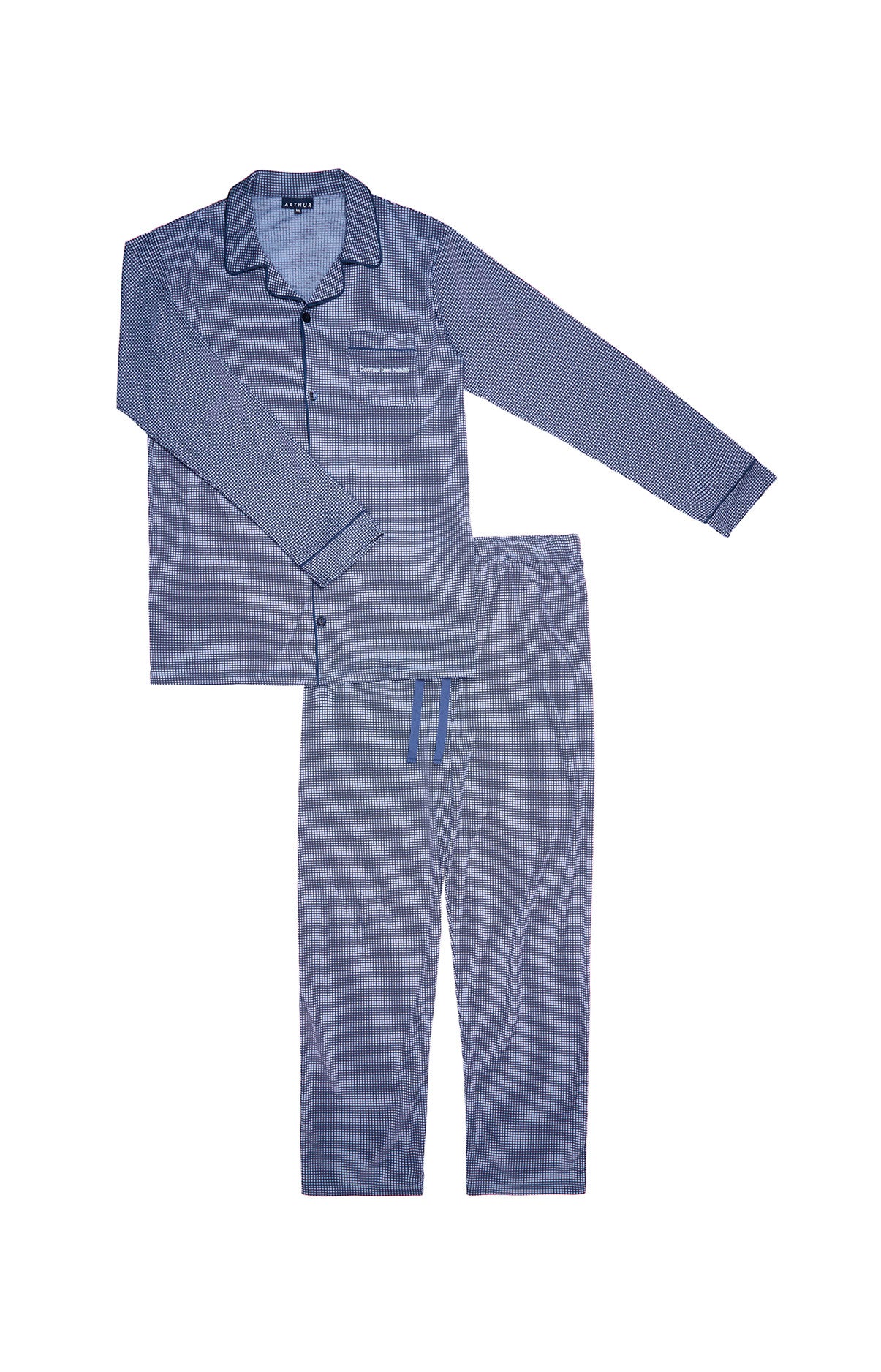 Pyjama long boutonné Homme Caviar Bleu 3