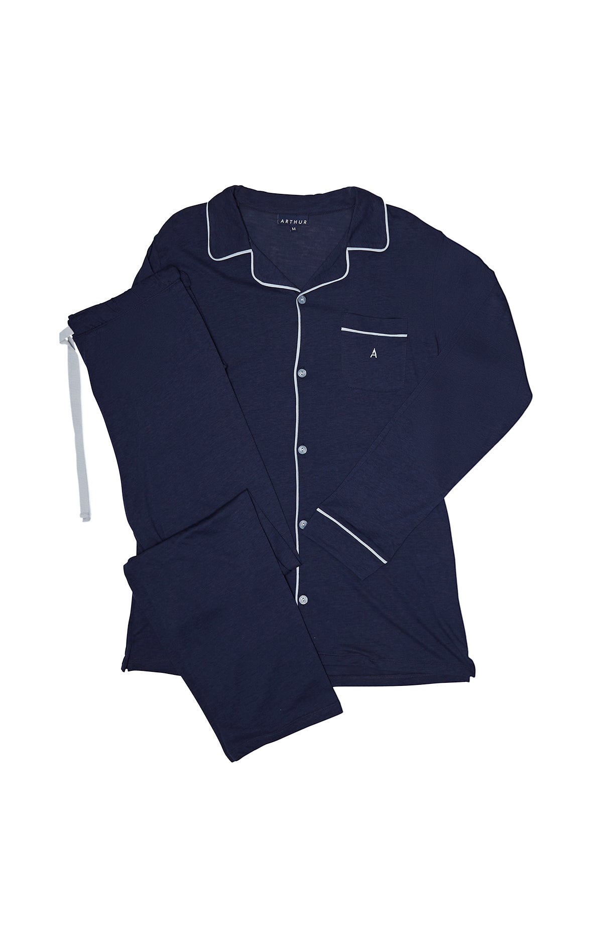 Pyjama long Homme Lyocell Marine 3