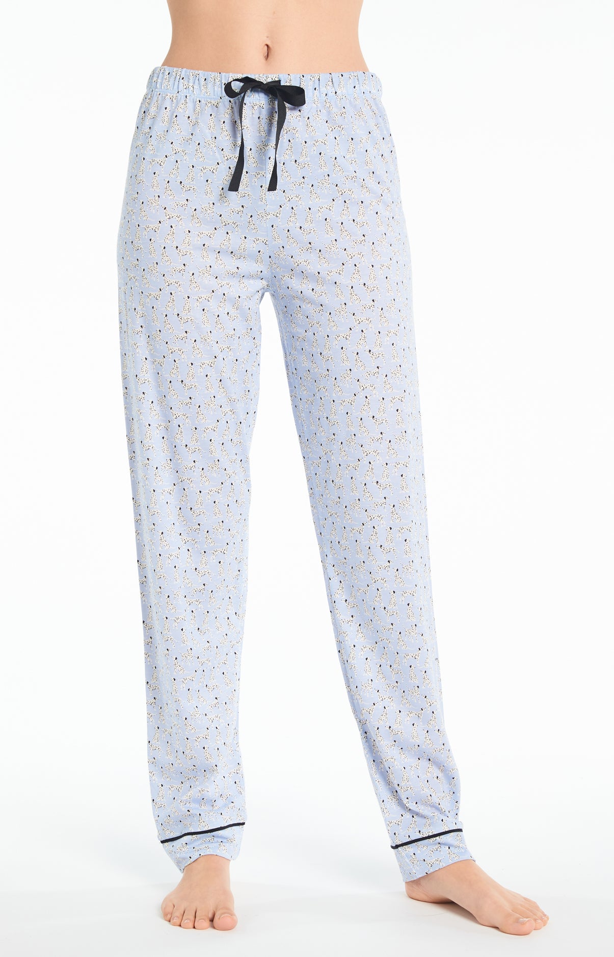 Pyjama long Femme Lyocell Dalmatien Bleu 5