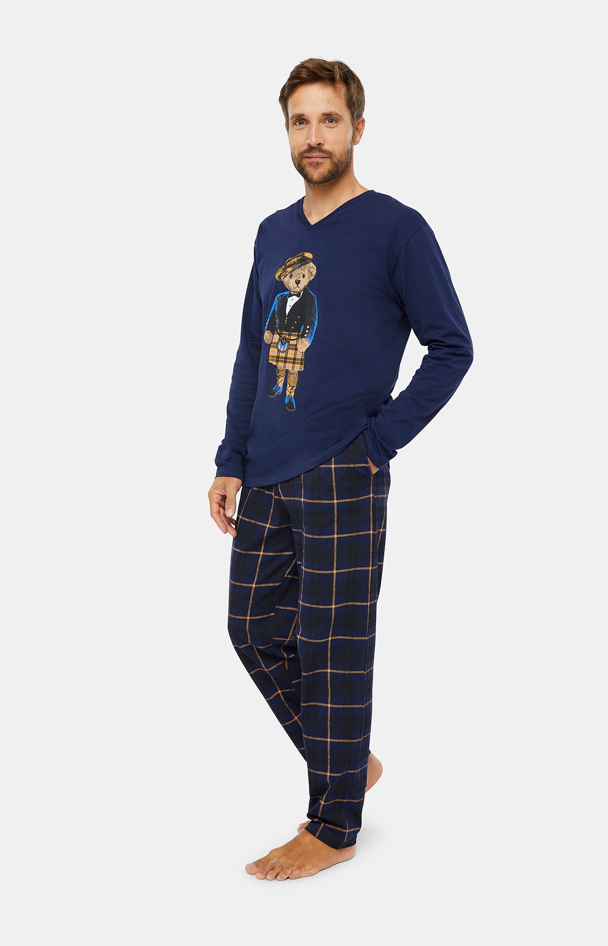 Pyjama long Homme Boston Marine 2