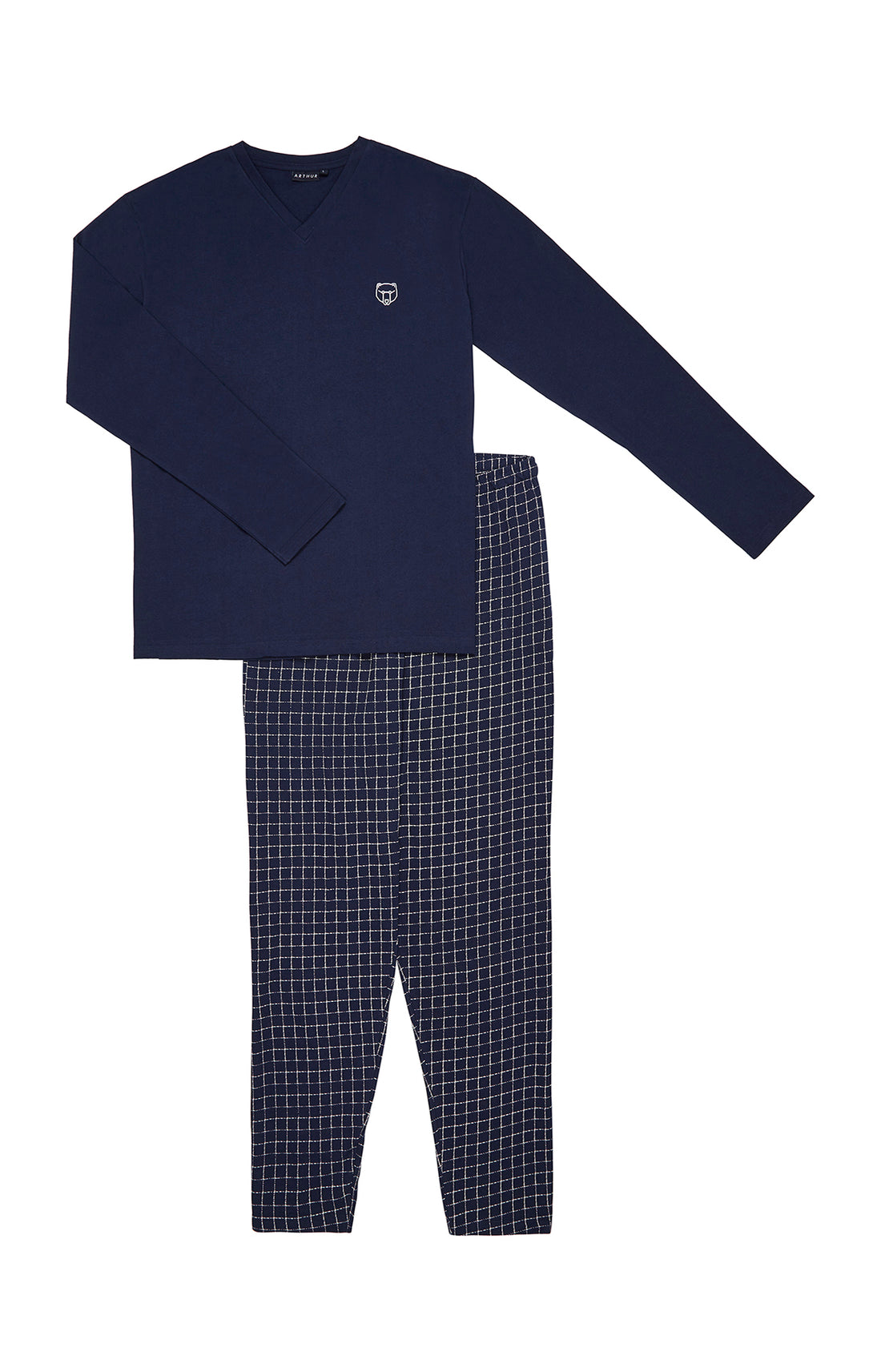 Pyjama long Homme Classique Marine 3