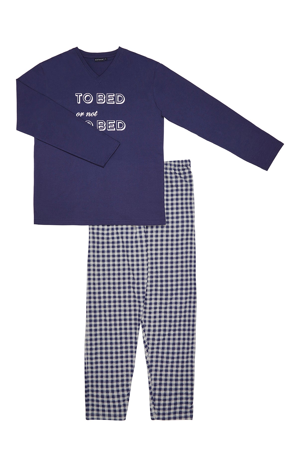Pyjama long Homme Bed or not to bed Bleu 3