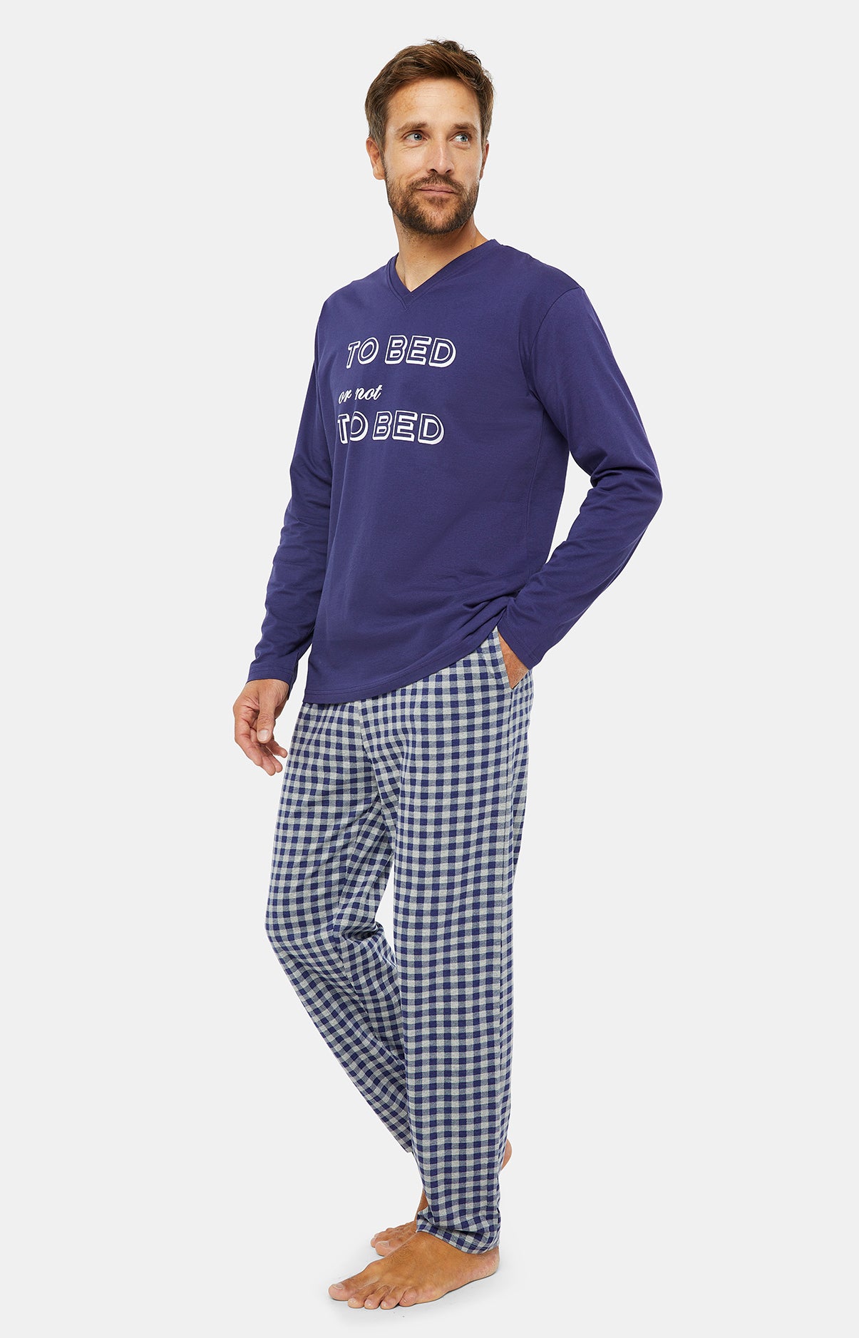 Pyjama long Homme Bed or not to bed Bleu 2