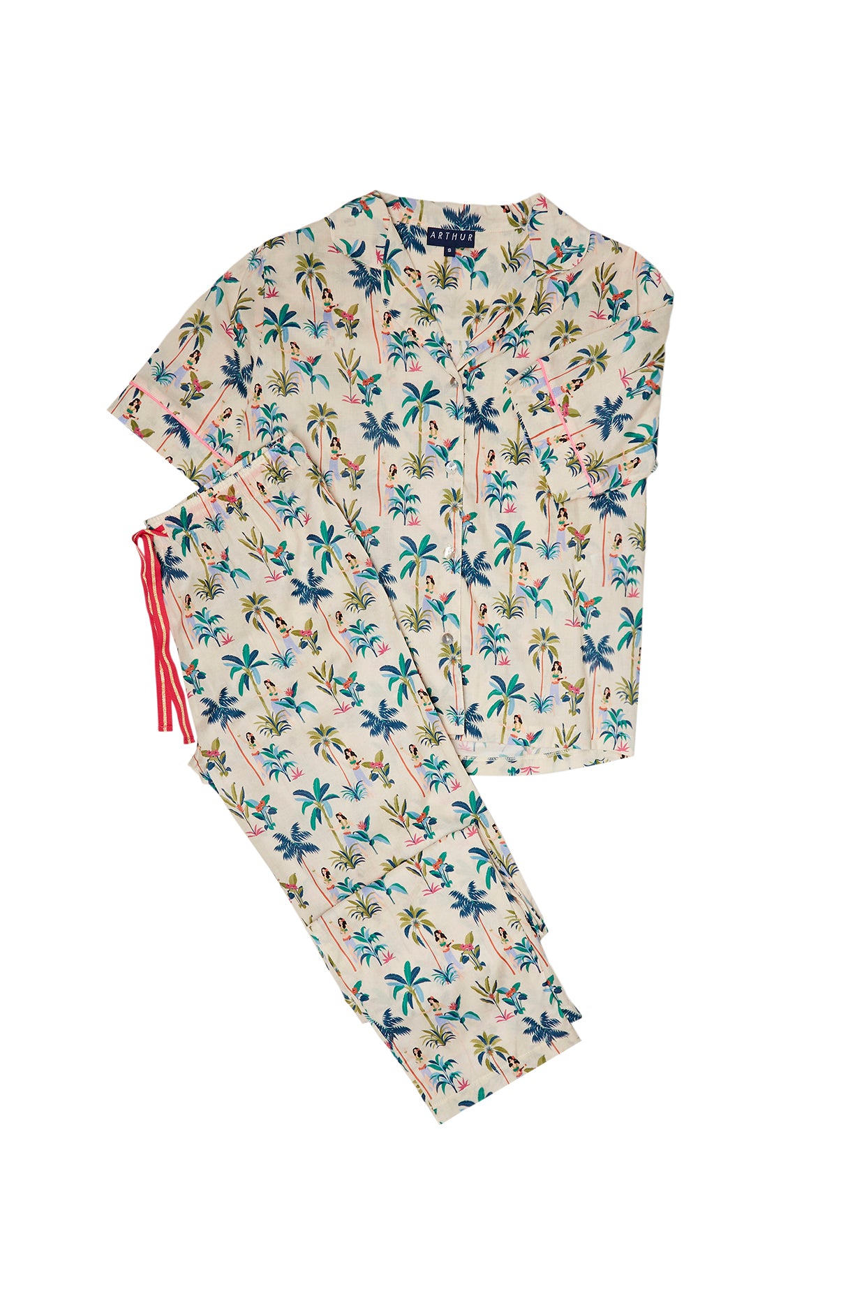 Pyjama long boutonné Femme Vahiné Multicolore 3