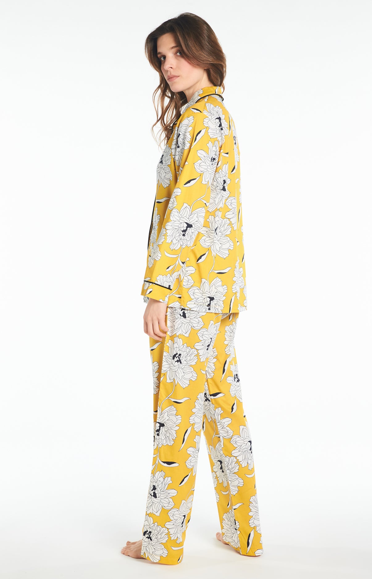 Pyjama long Femme Simone Jaune 4