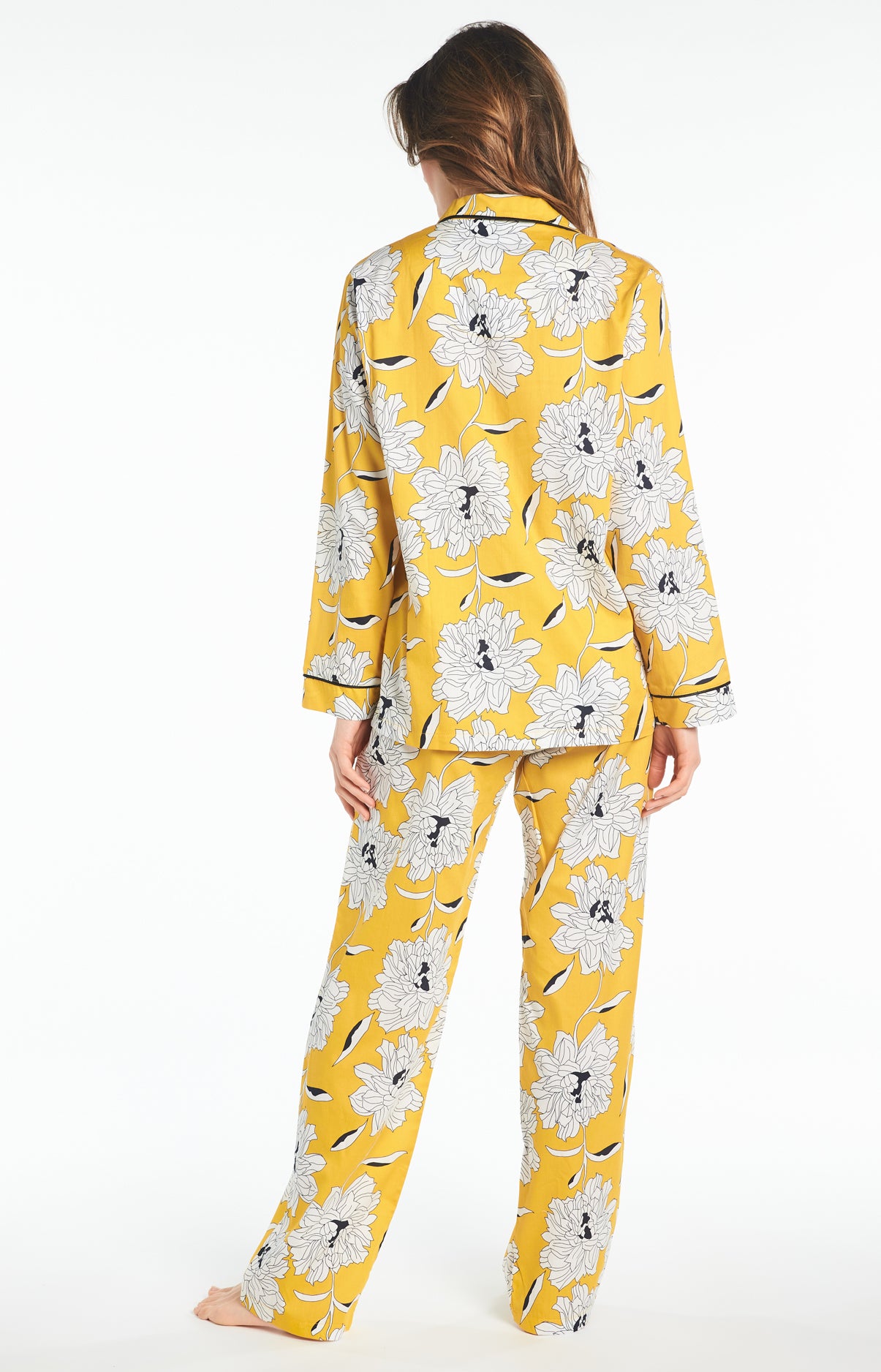Pyjama long Femme Simone Jaune 5