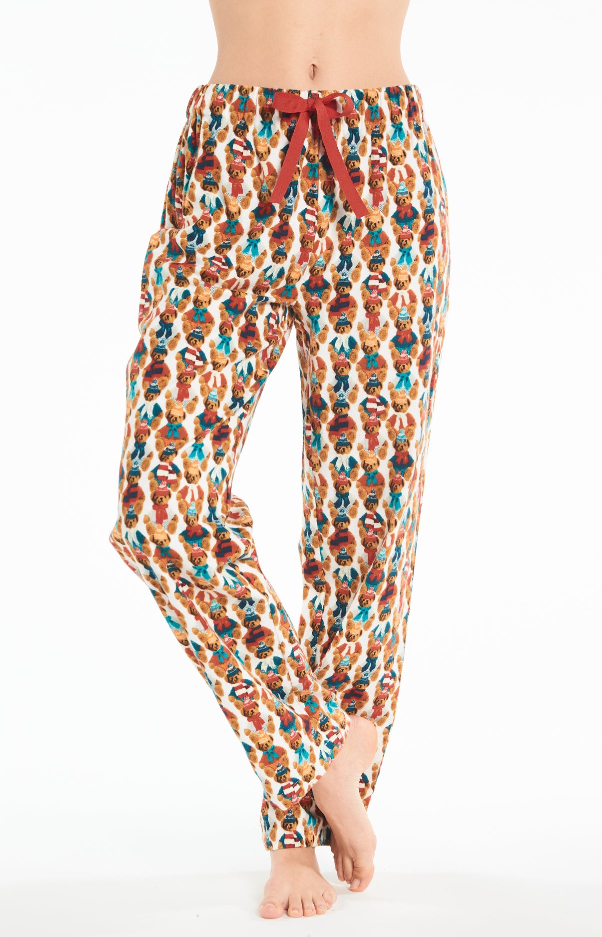 Pyjama long Femme Teddy Blanc et Ivoire 13