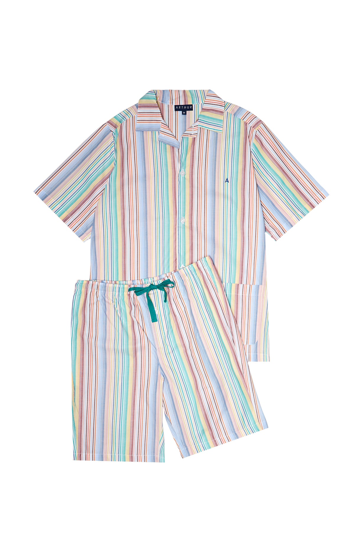 Pyjama court boutonné Homme Rayure Keys Multicolore 3