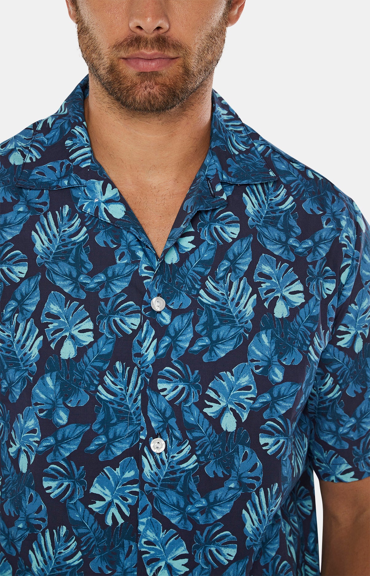 Pyjama court boutonné Homme Tropique Marine 2