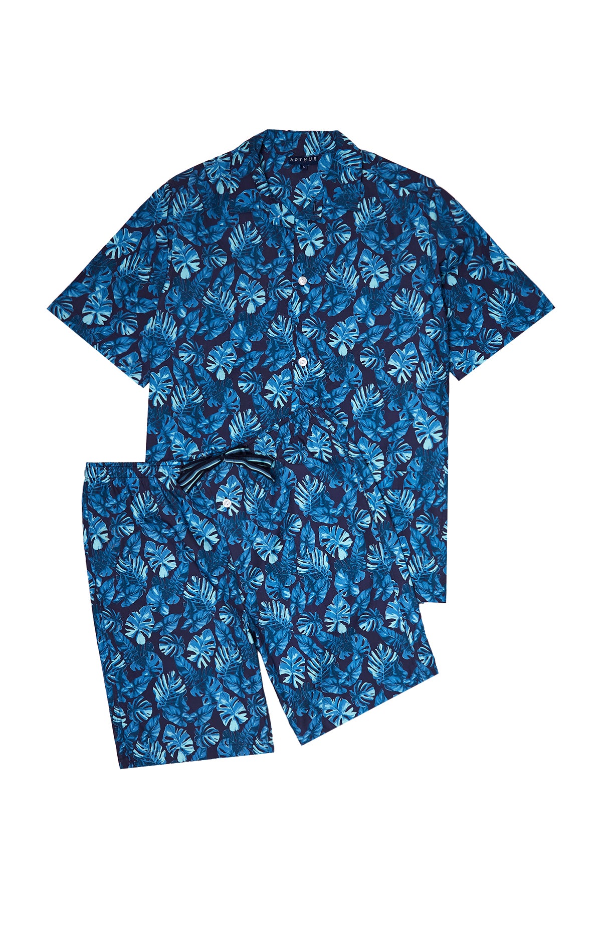 Pyjama court boutonné Homme Tropique Marine 3