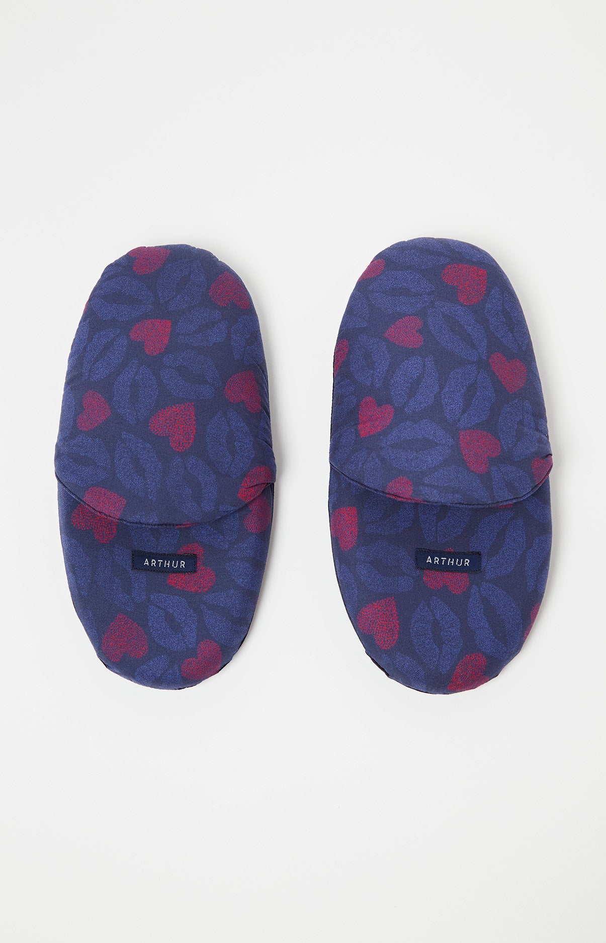 Pantoufles Homme Femme Bisous Marine 2