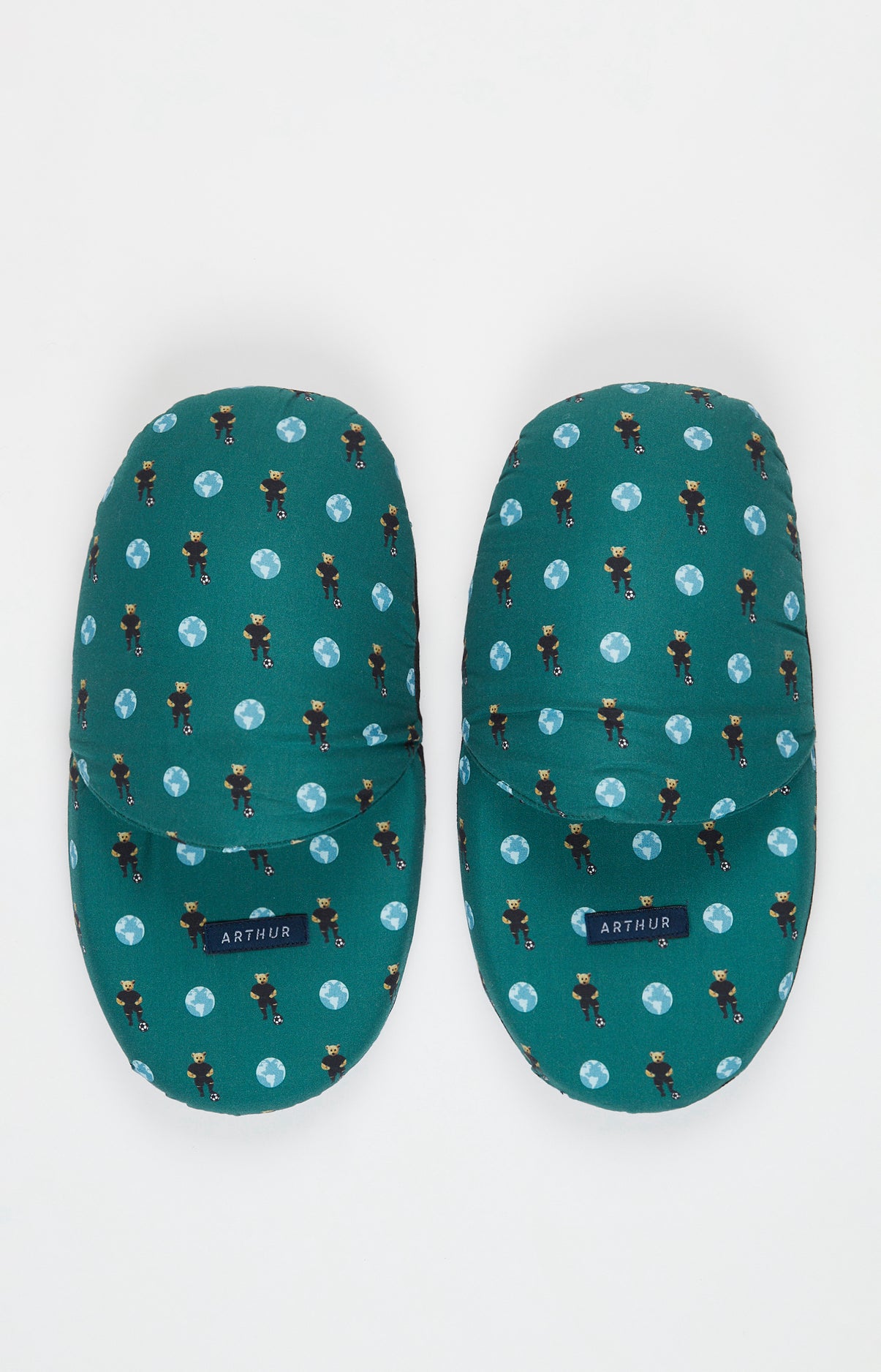 Pantoufles Homme Teddy Foot Vert 2