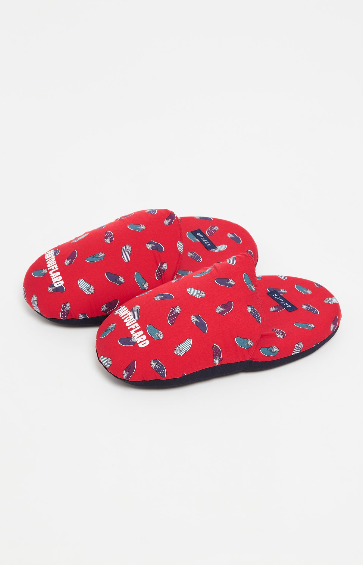 Pantoufles Homme Pantouflard Rouge 1