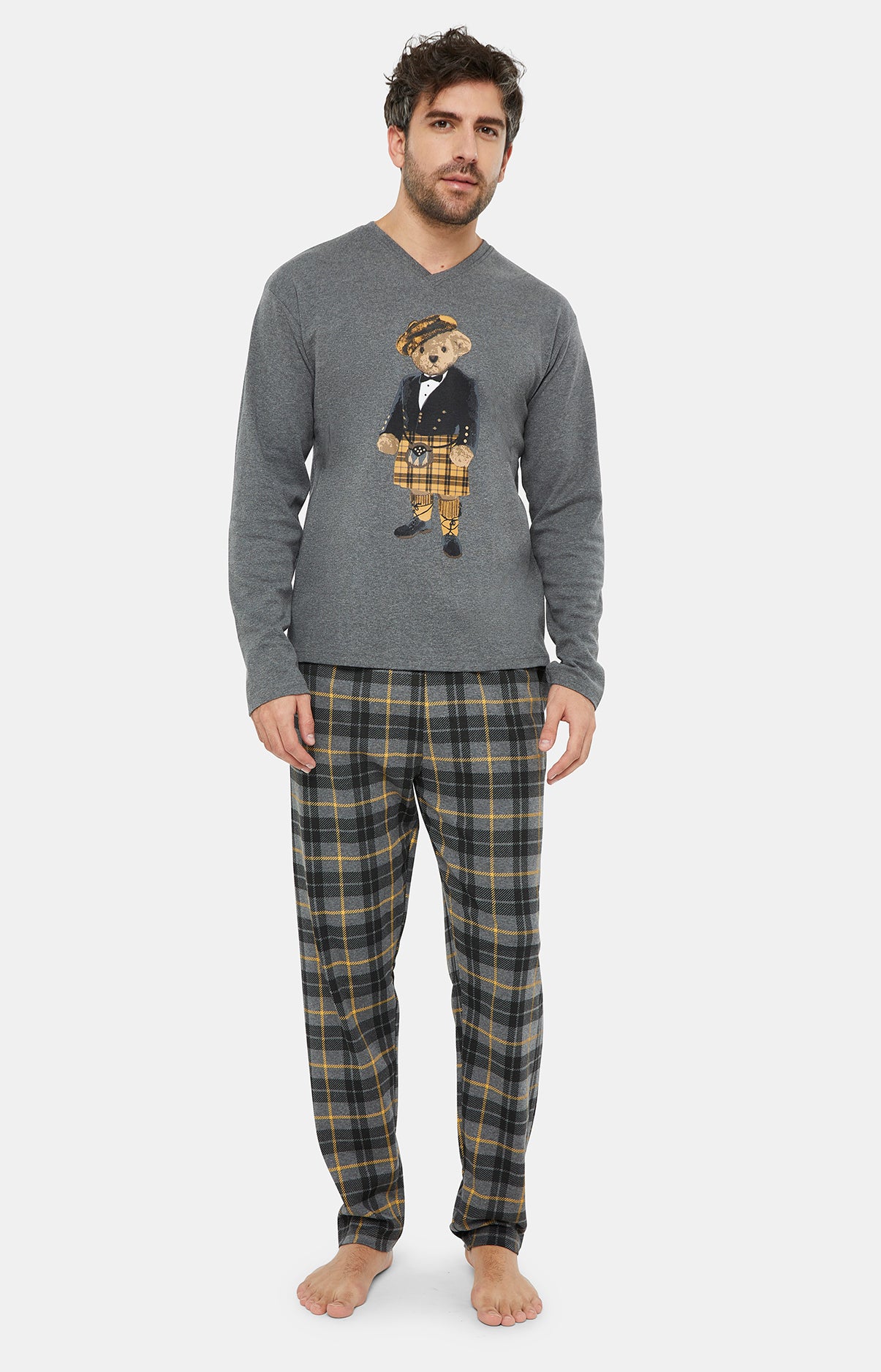 Pyjama long Enfant Boston Gris 5