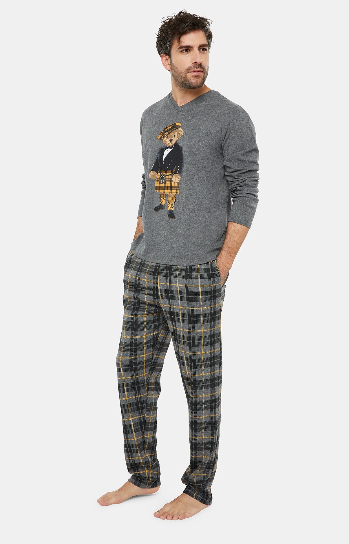 Pyjama long Enfant Boston Gris 6