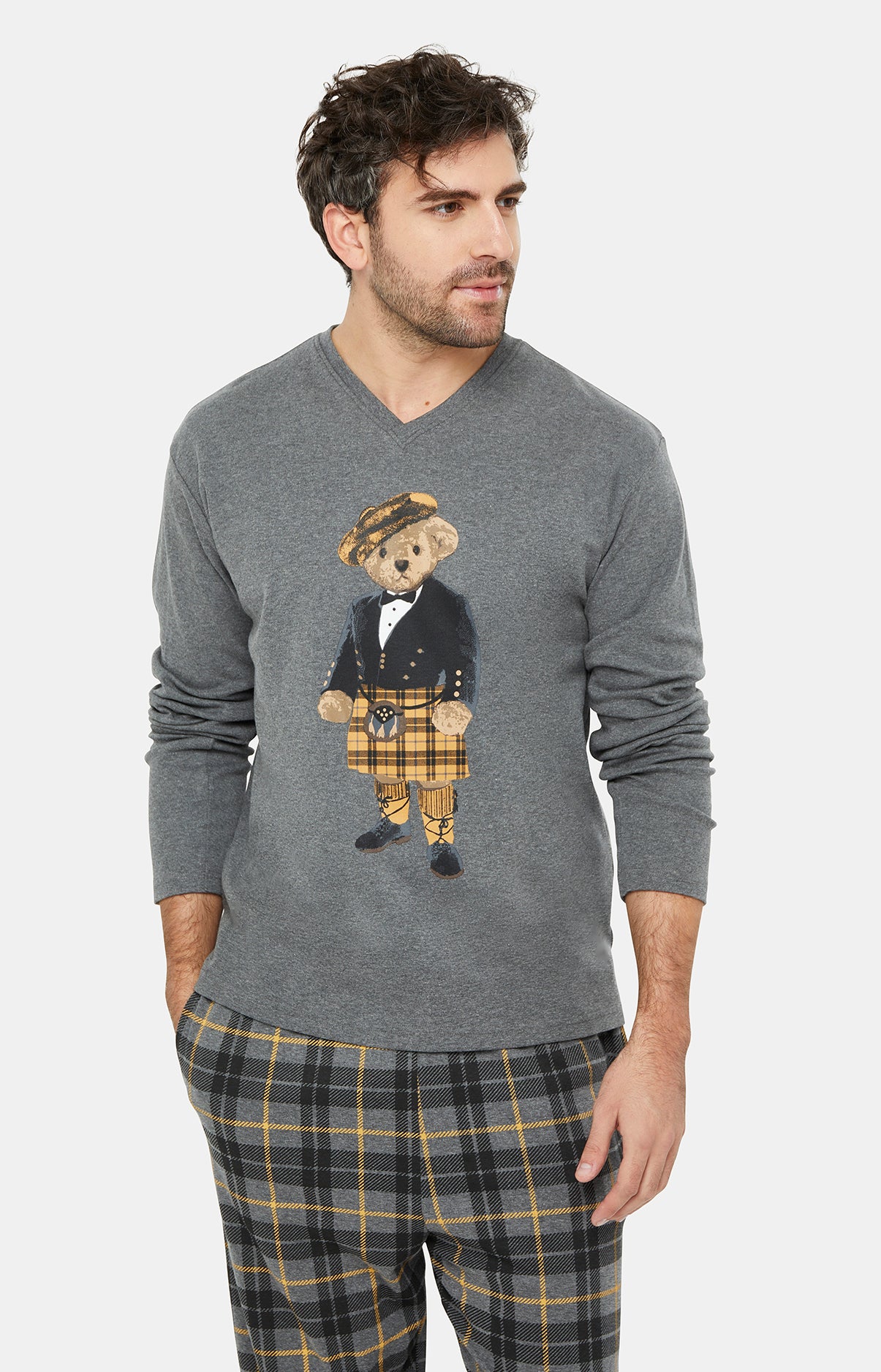 Pyjama long Enfant Boston Gris 9