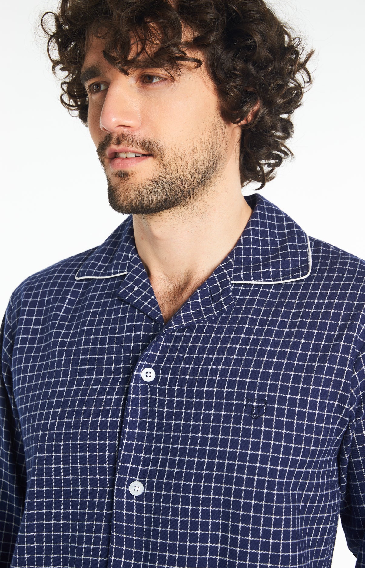 Pyjama Homme long Homme Pilou Classique Marine 5