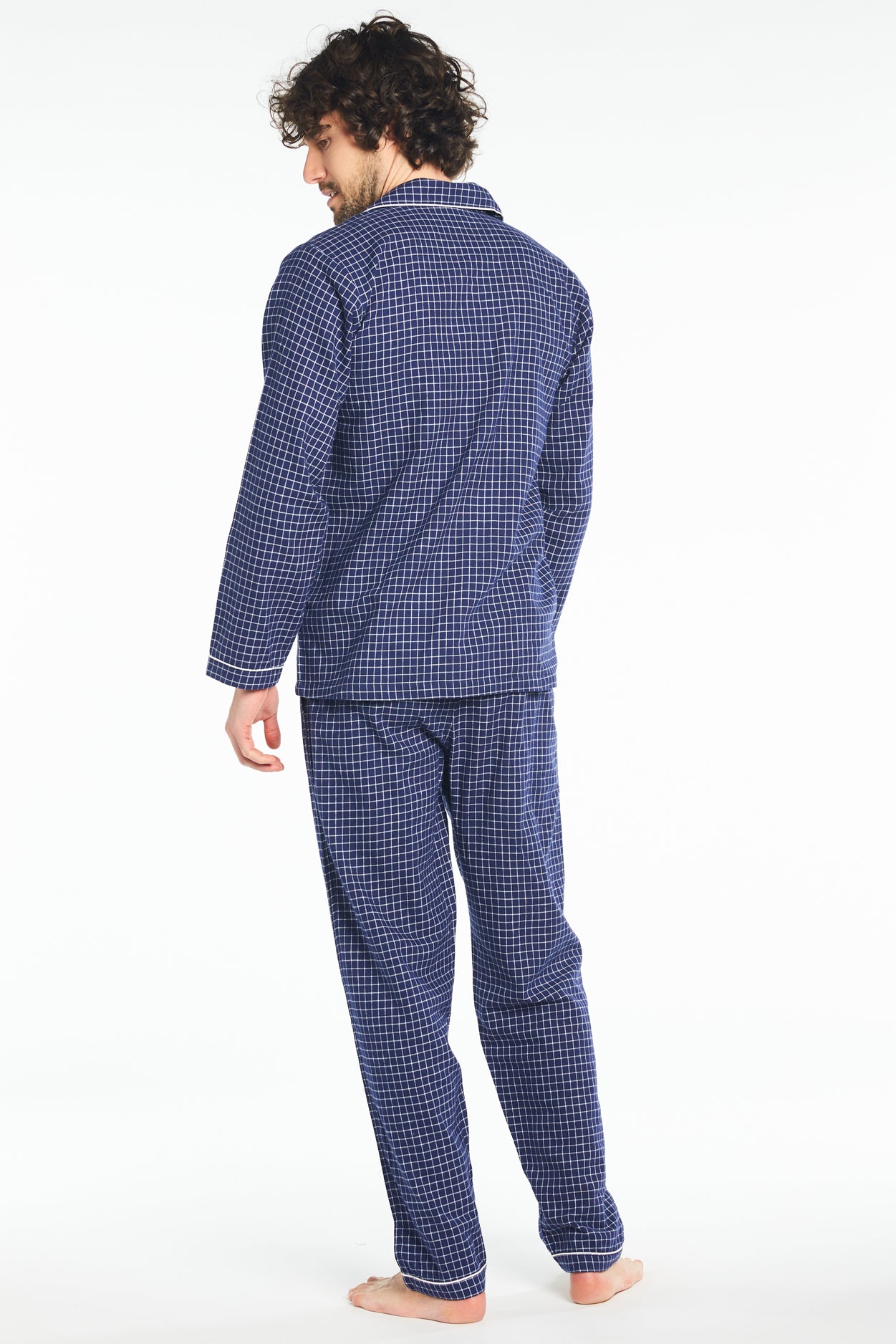Pyjama Homme long Homme Pilou Classique Marine 7