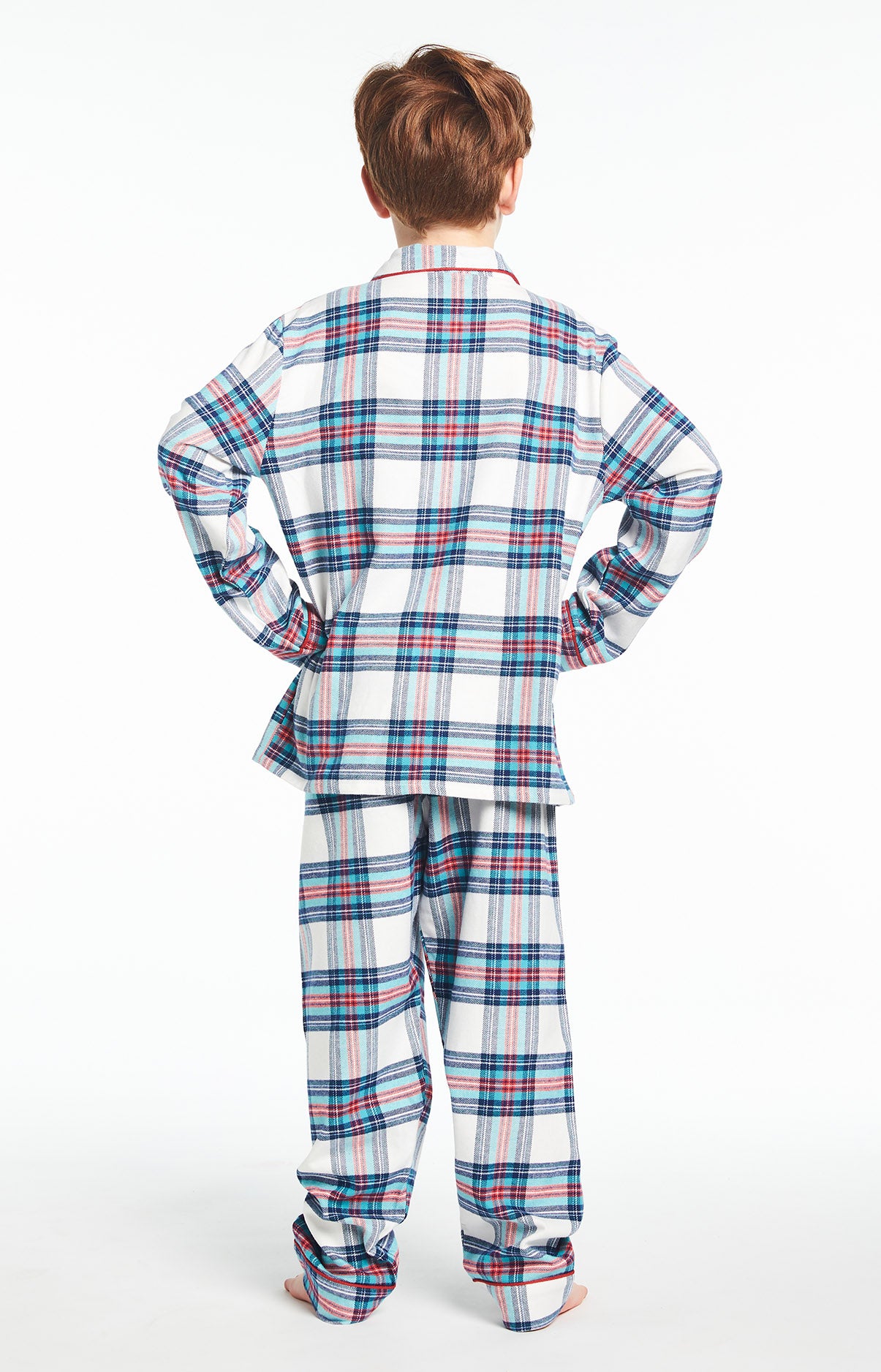 Pyjama long Enfant Logan Blanc et Ivoire 4