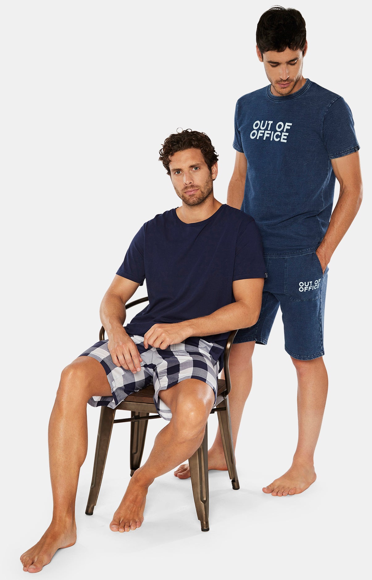 Short Homme Carreaux Big Vichy Marine 4