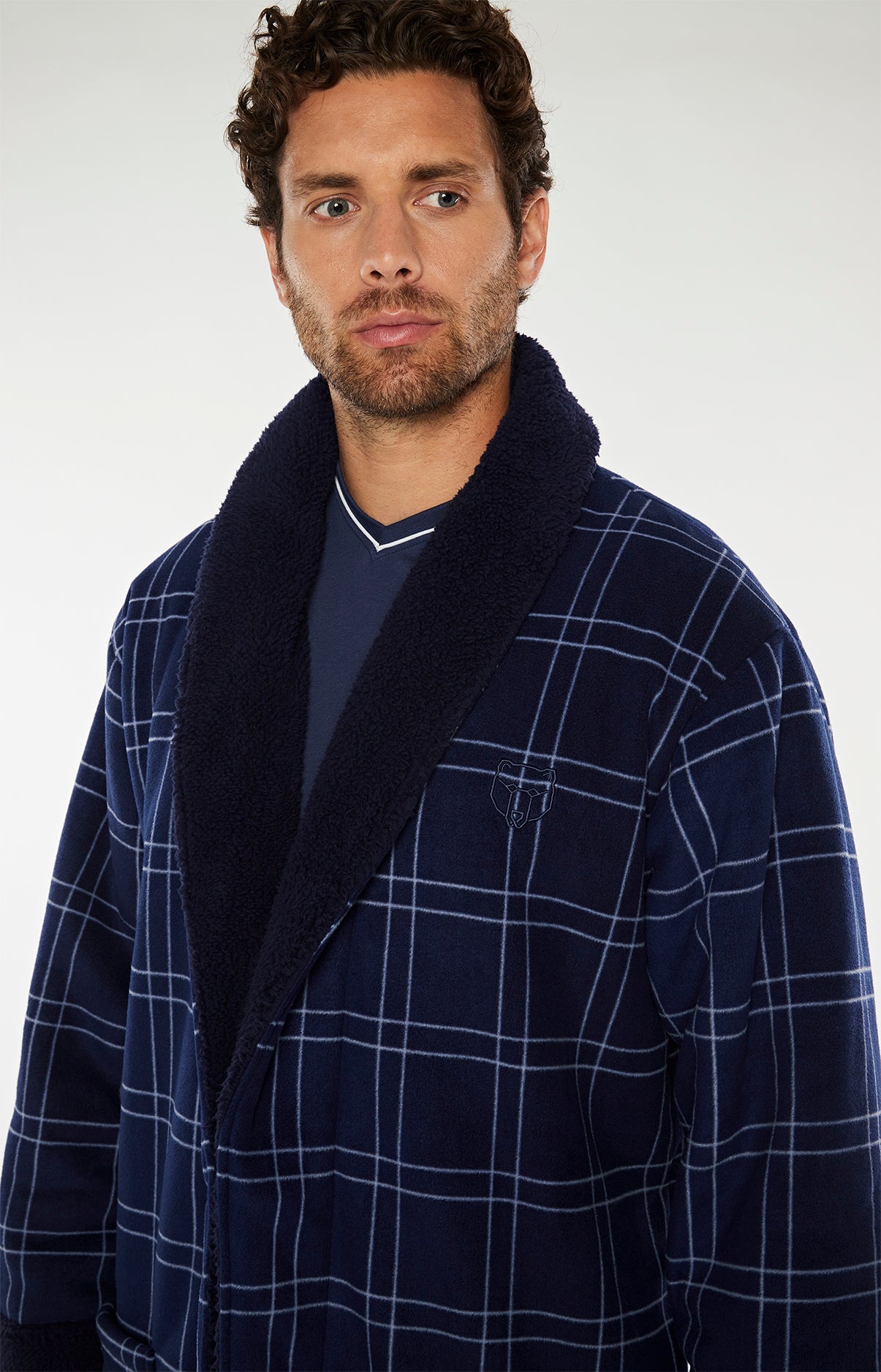 Robe de chambre Homme Polaire Lewis Marine 6