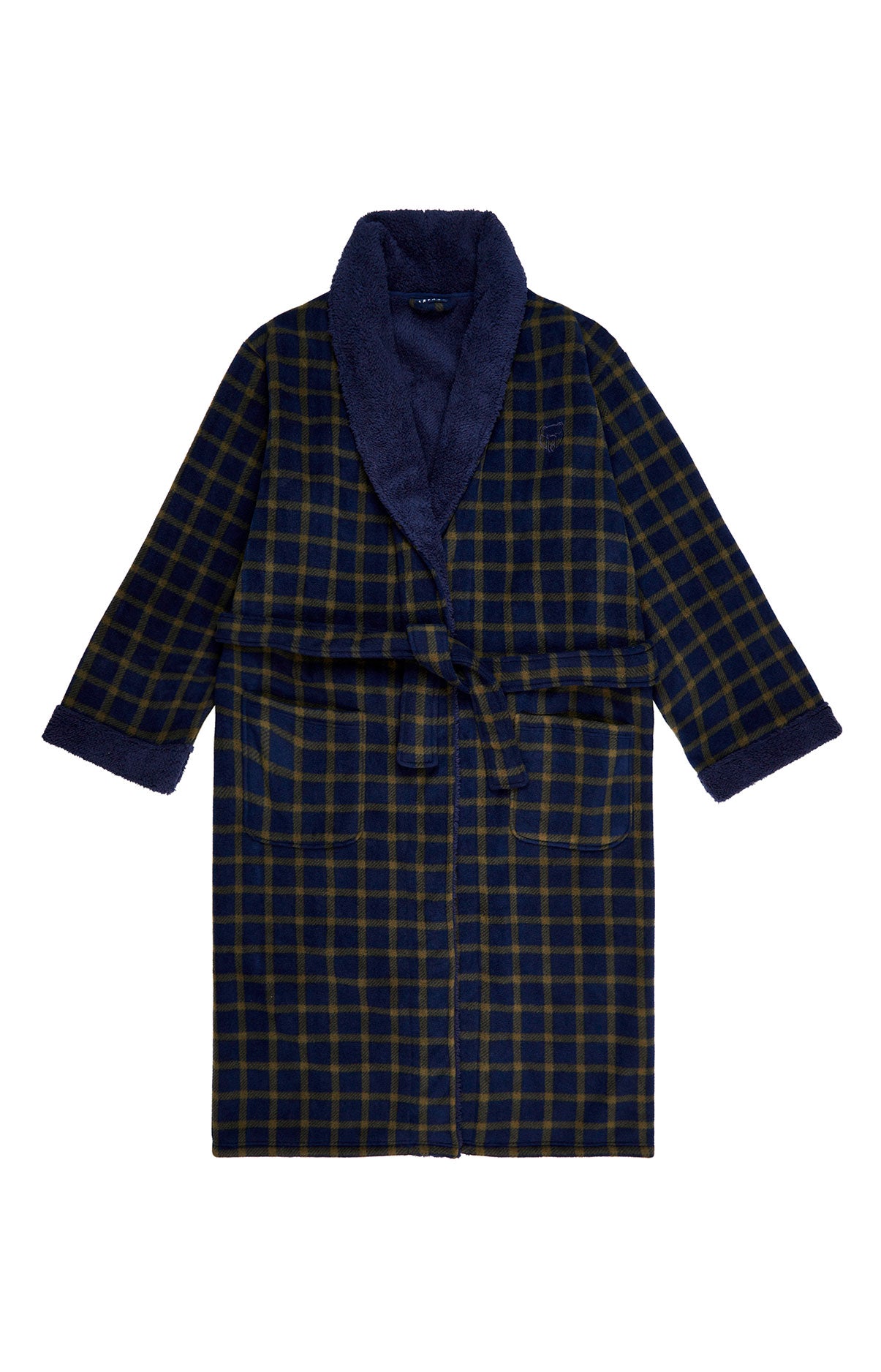 Robe de chambre Homme Polaire Sam Marine et Vert 3