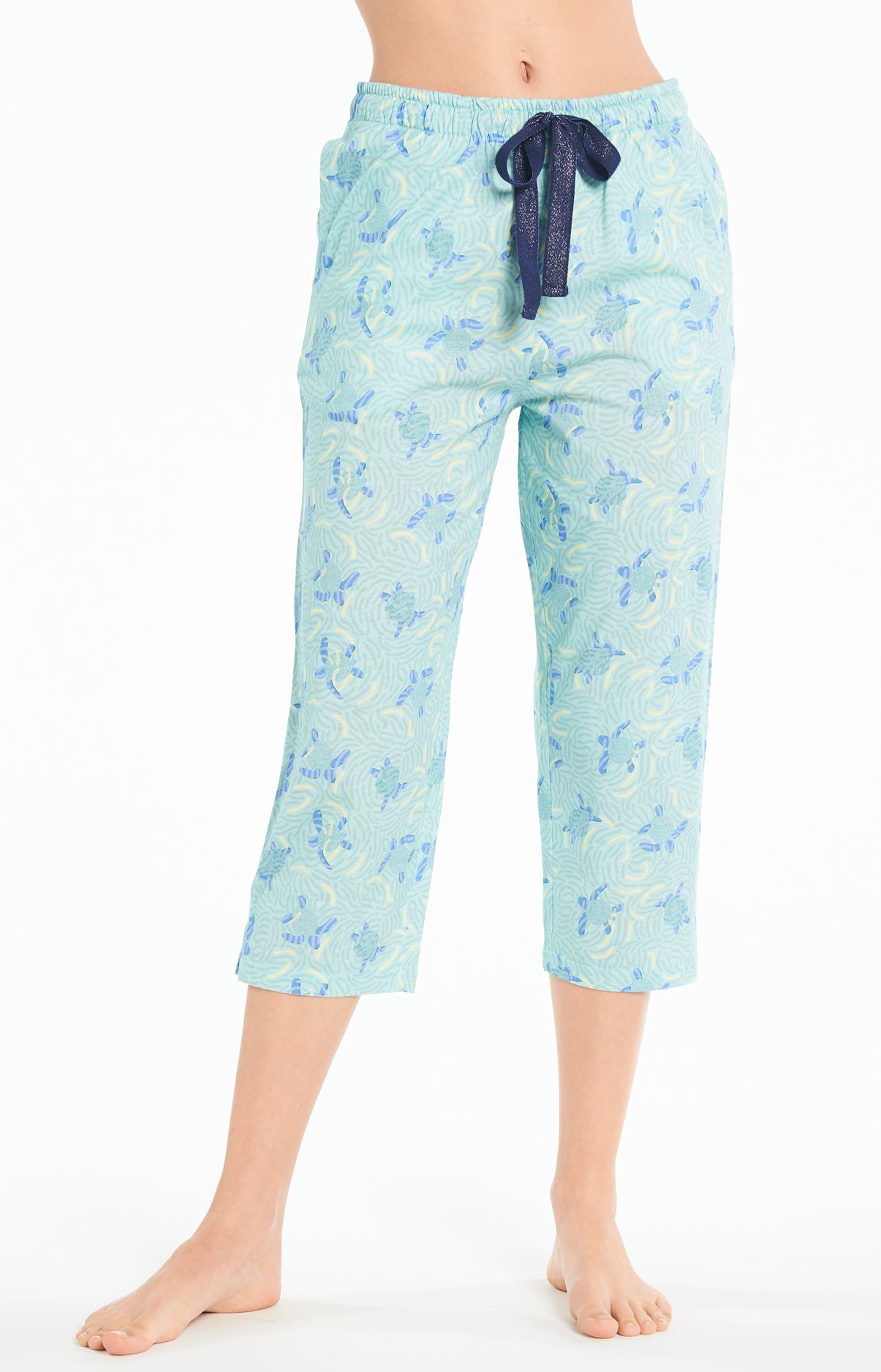 Pyjama long Femme Tortue Bleu 6