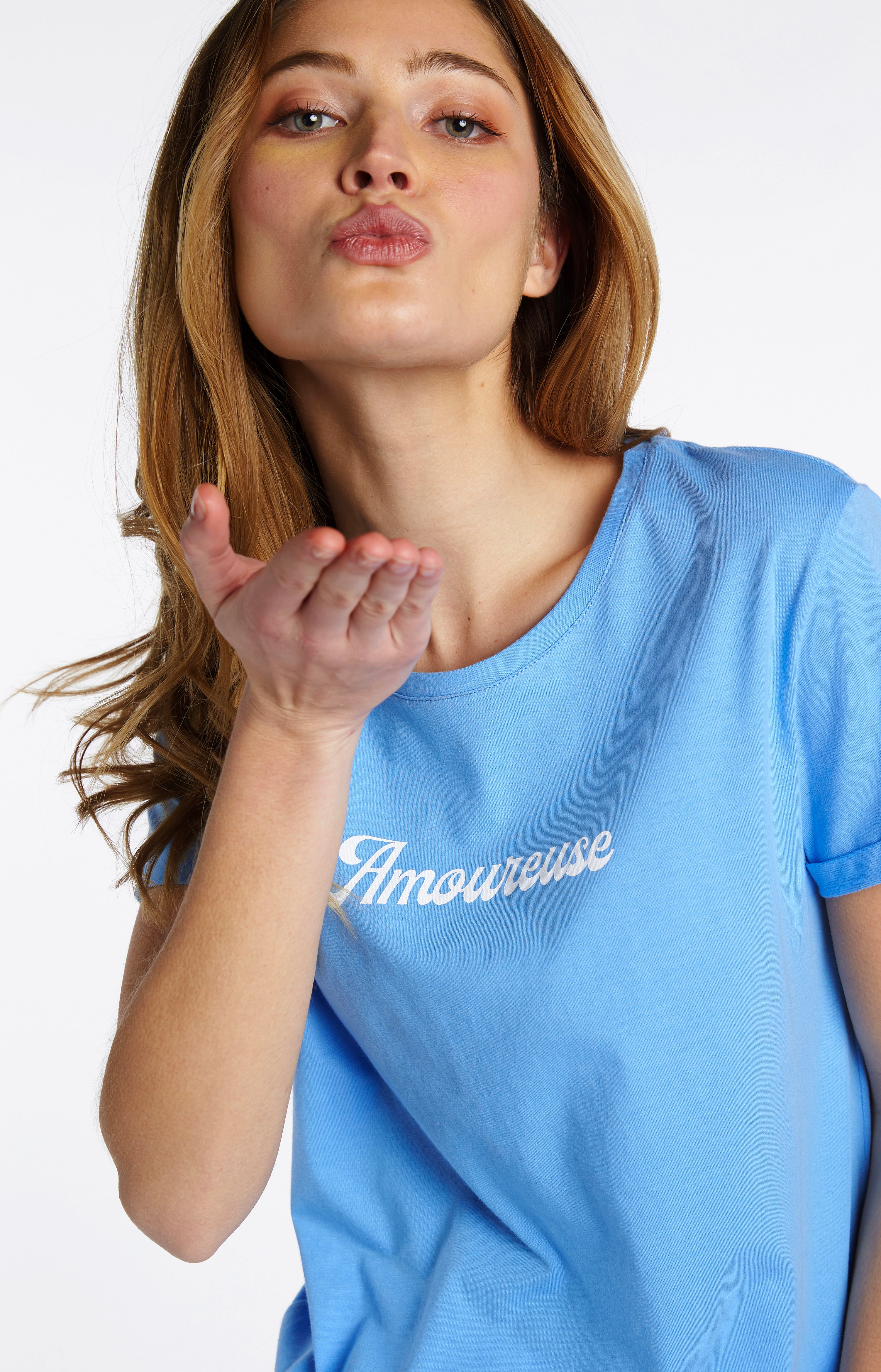 Pyjama court Femme Amoureuse Blanc et Ivoire 4