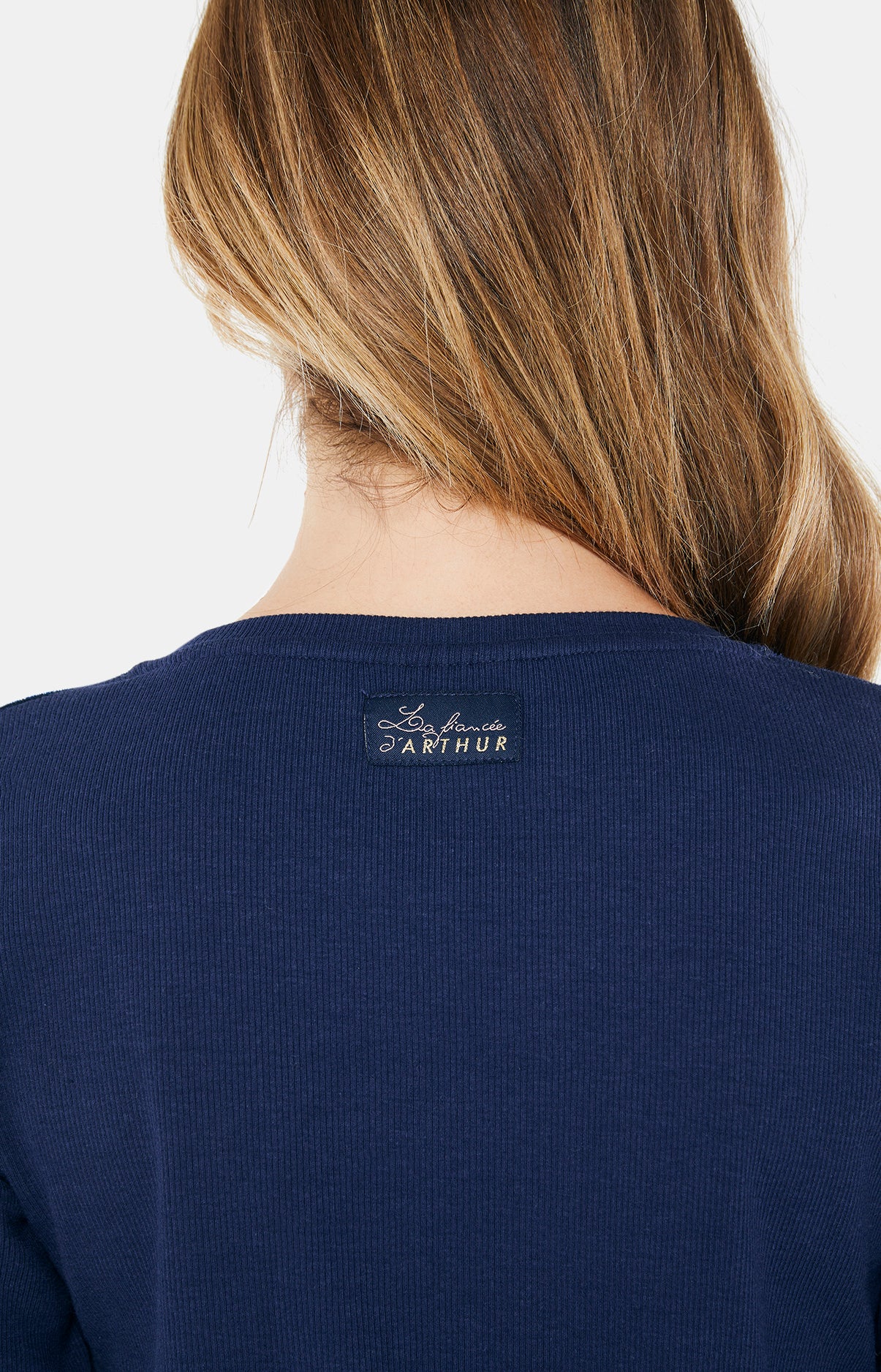 Tee-shirt Femme manches longues Coton Marine 4