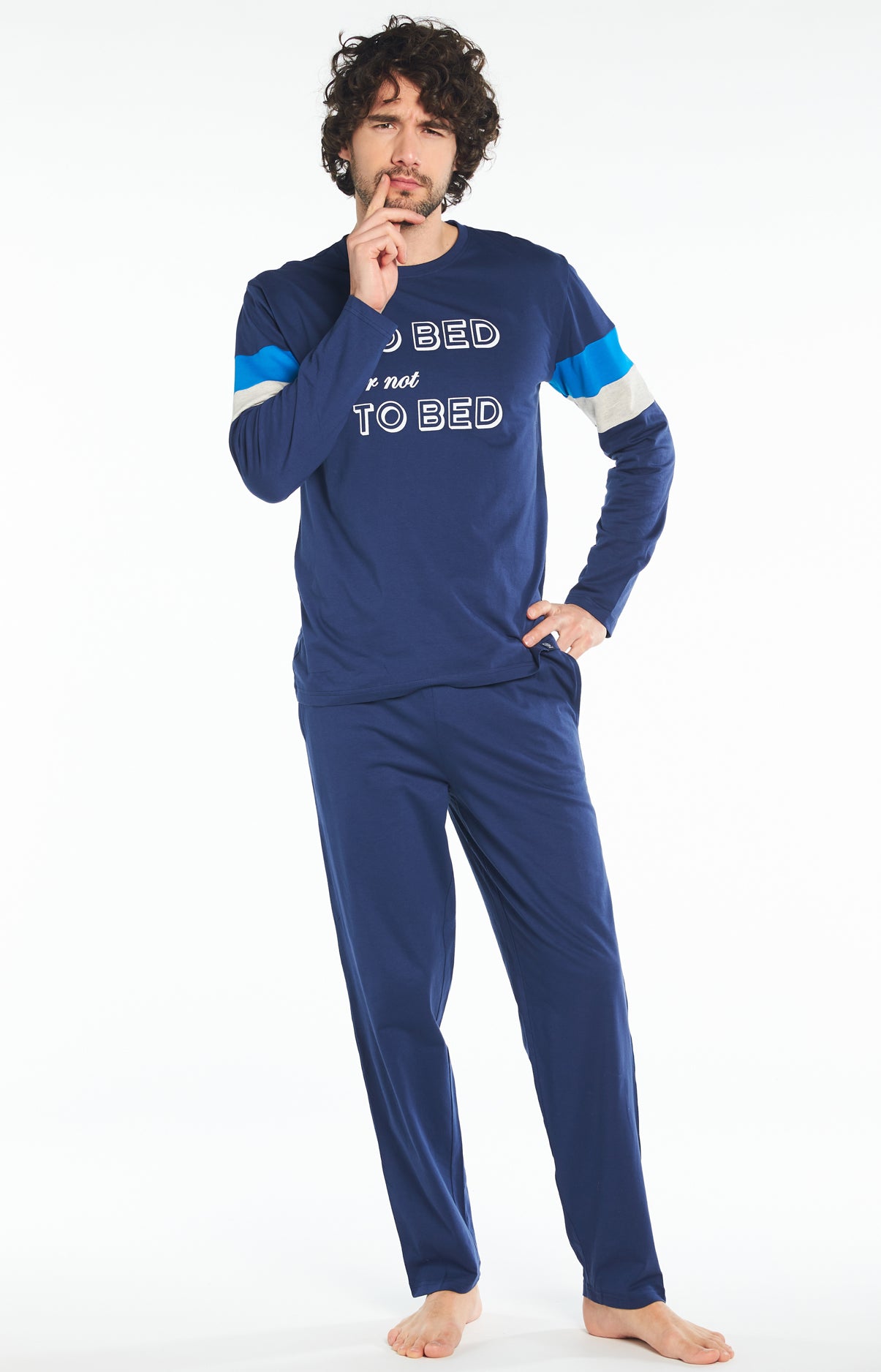 Pyjama Homme long Homme bed or not to Marine 1
