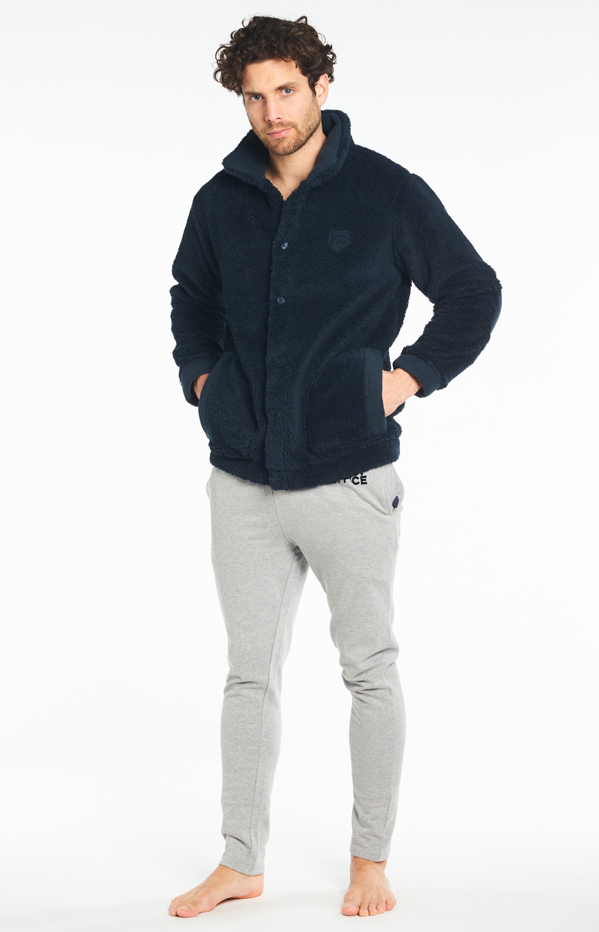 Veste Homme Polaire Homme Ours Marine 1