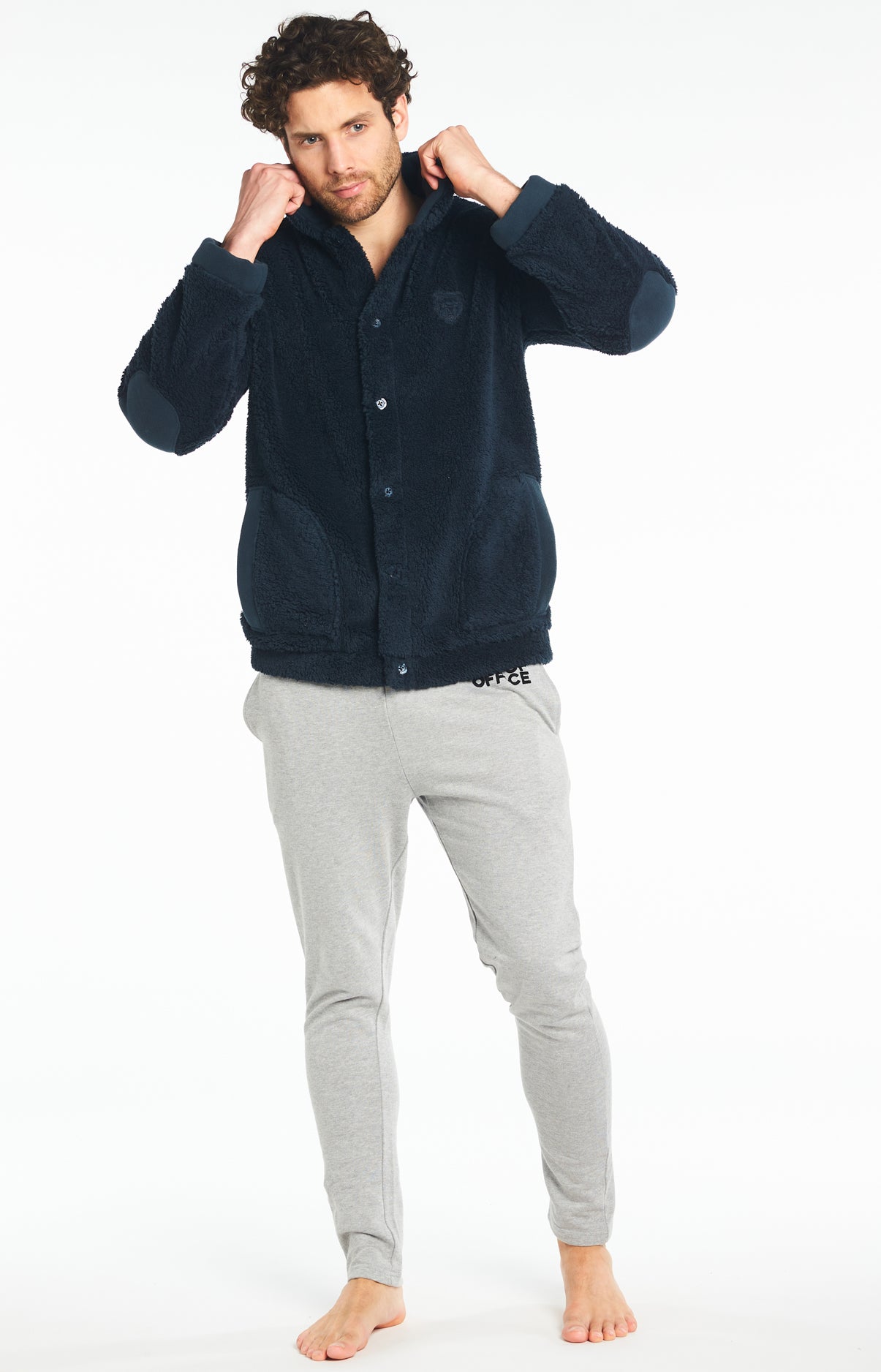 Veste Homme Polaire Homme Ours Marine 2