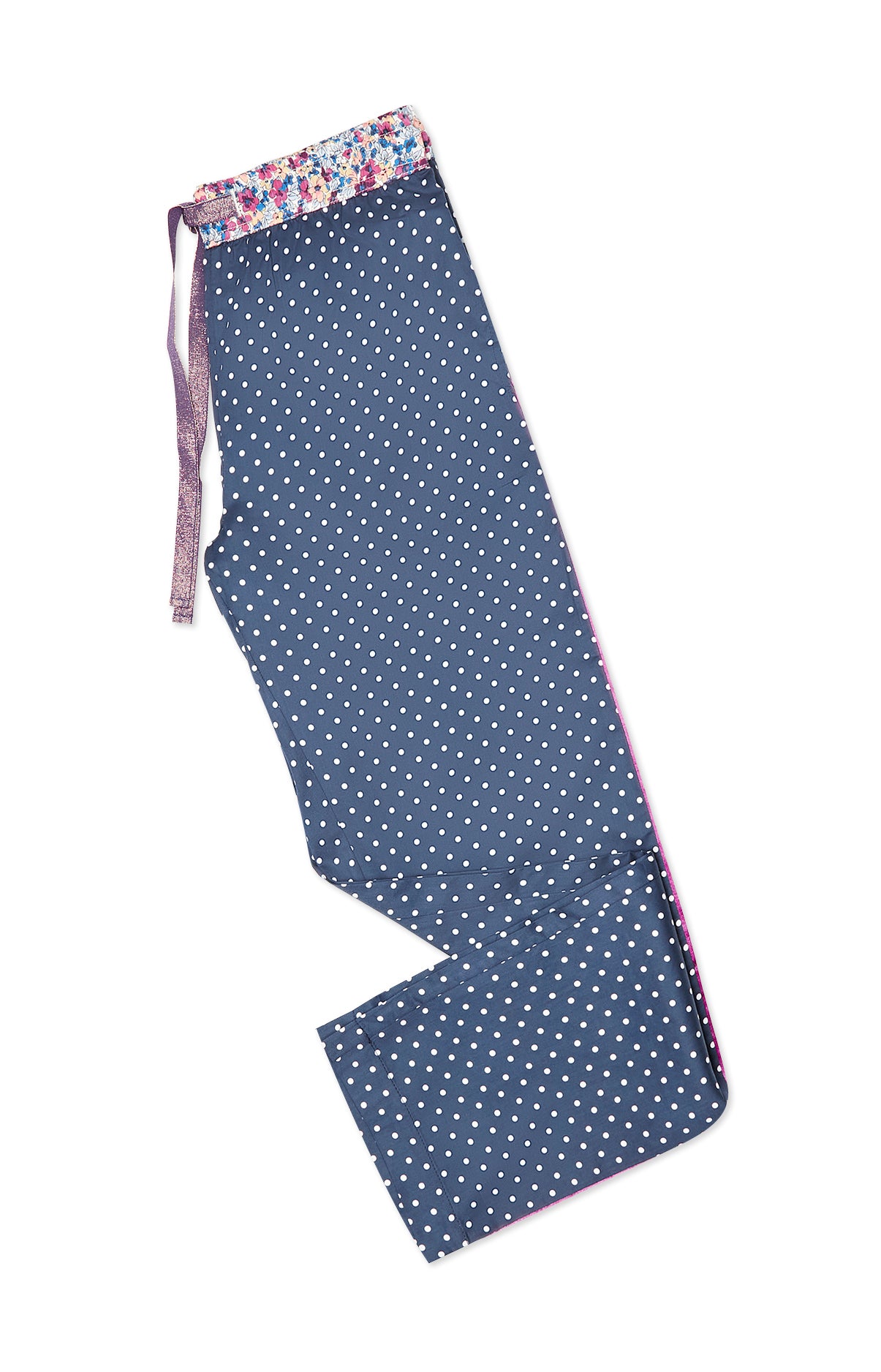 Pantalon Femme Pois Marine 3