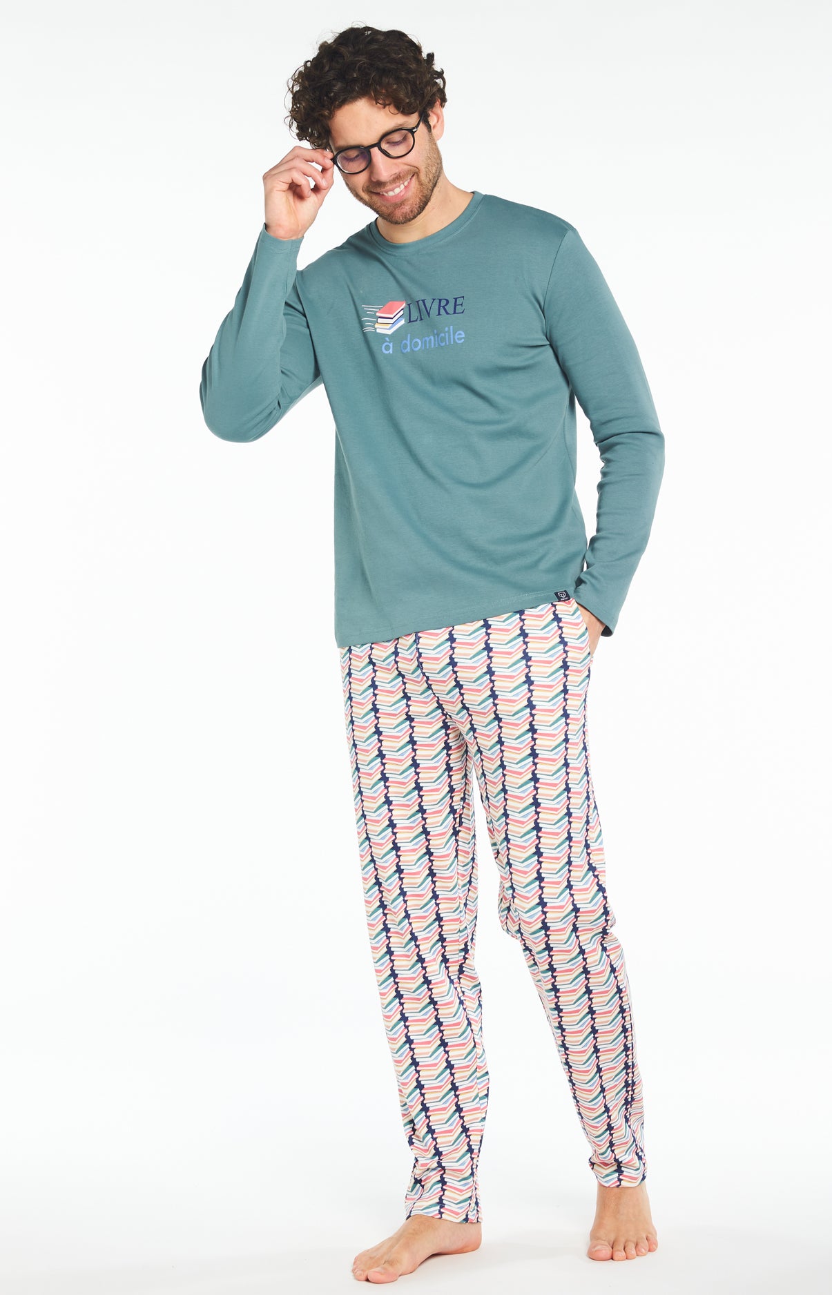 Pyjama long Homme Livre à Domicile Multicolore 5