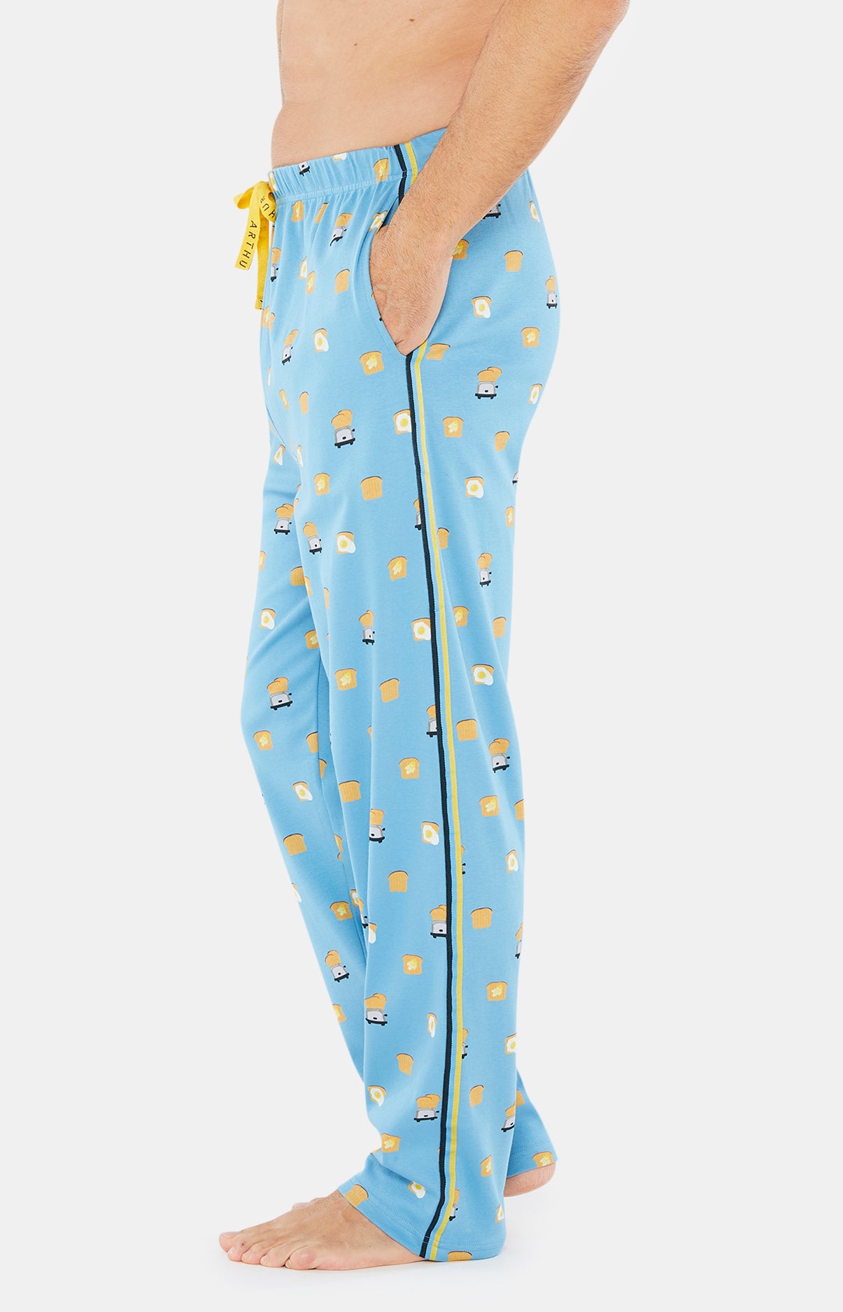 Pyjama long Homme Toast Bleu et Jaune 4
