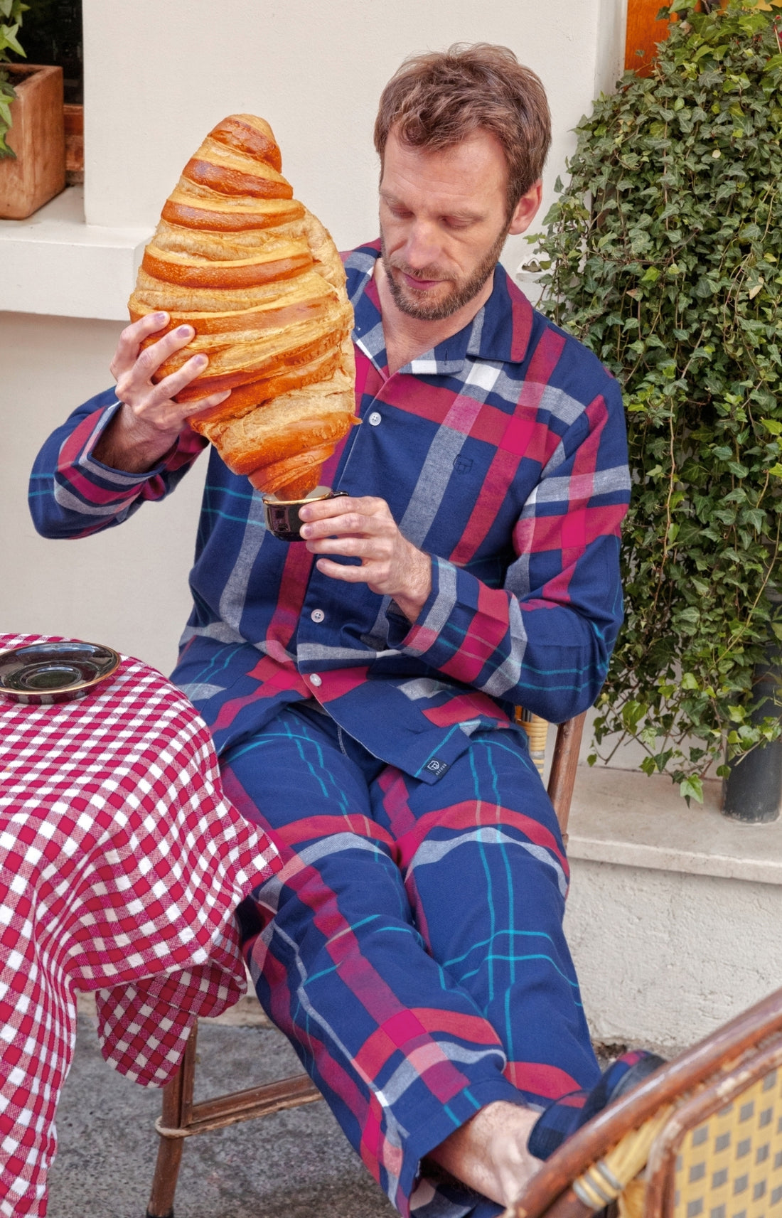 Pyjama boutonné - Carreaux Hugo