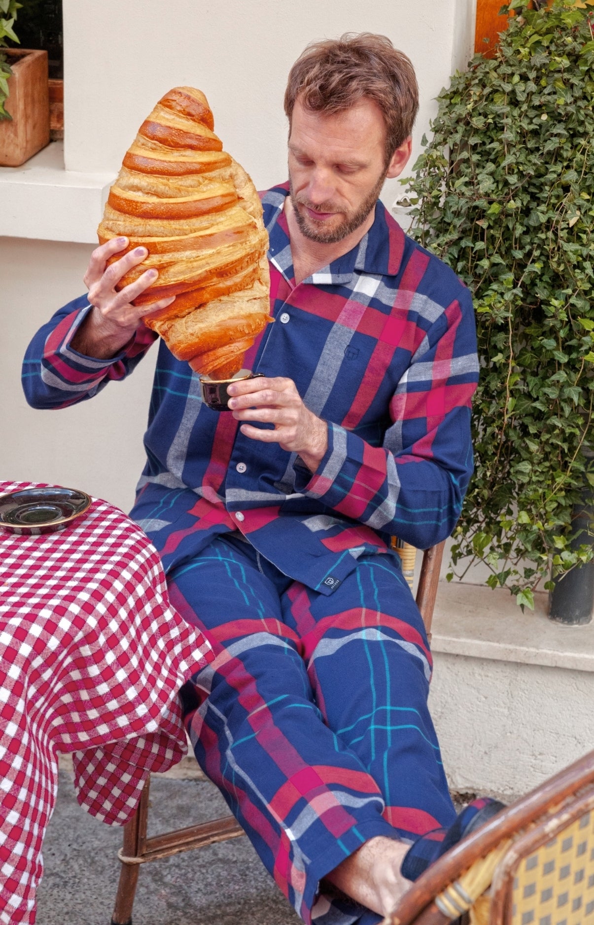 Pyjama boutonné - Carreaux Hugo