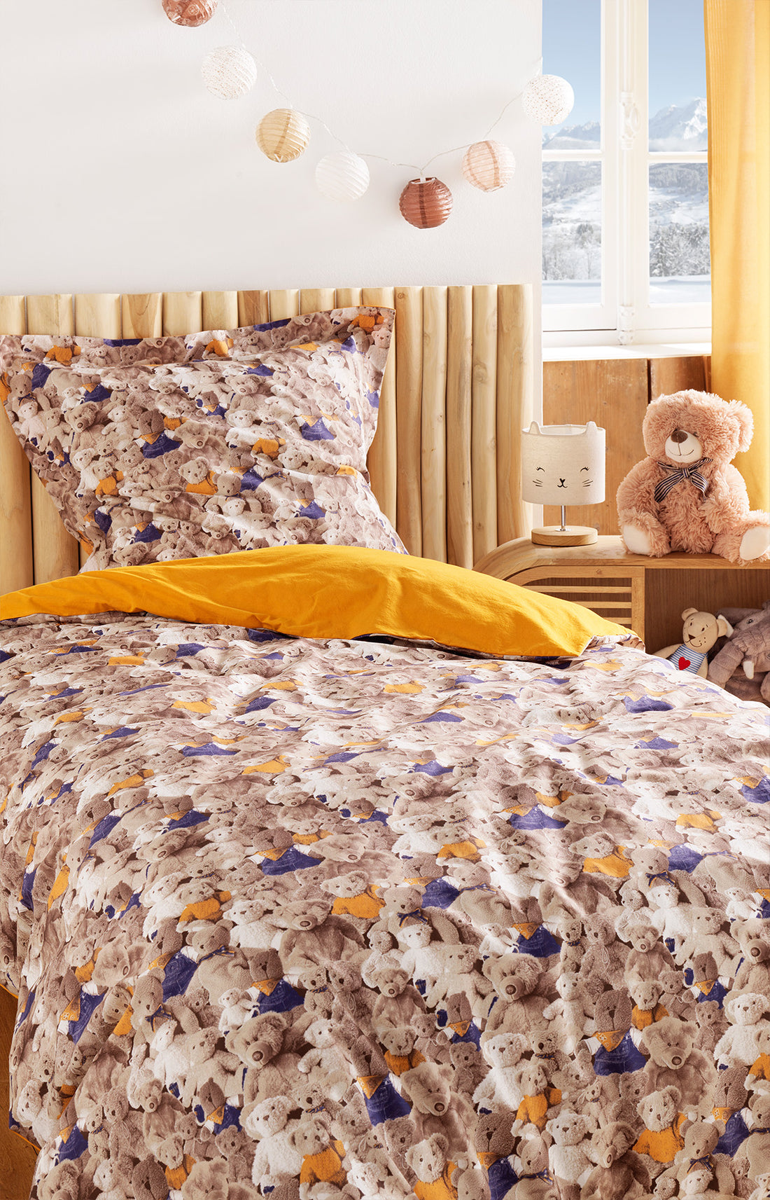 Parure de Lit Accessoires Adulte Teddy Multicolore et Beige et Marron 4