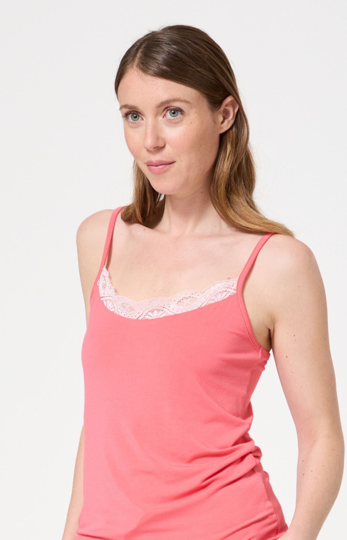 Haut Femme Ninon Bretelles fines Couleur CORAIL 2