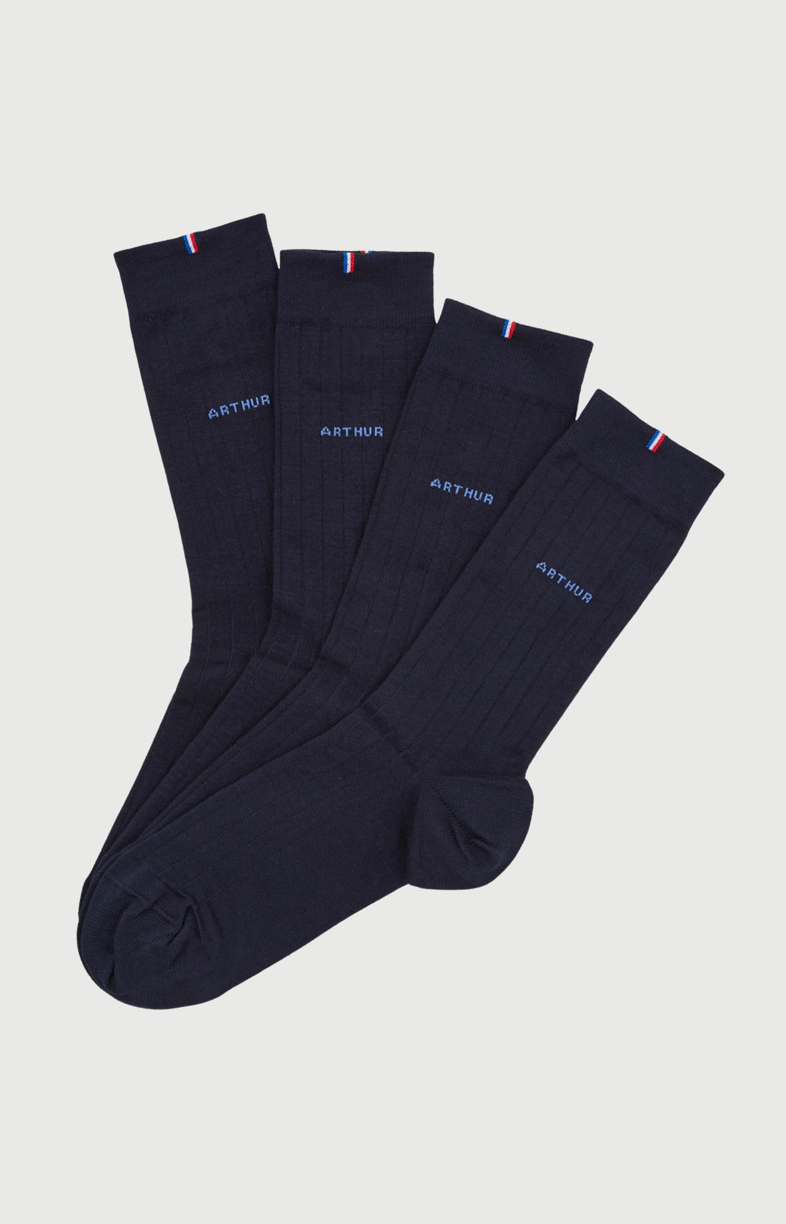 Chaussettes Homme unies bleu marine 1