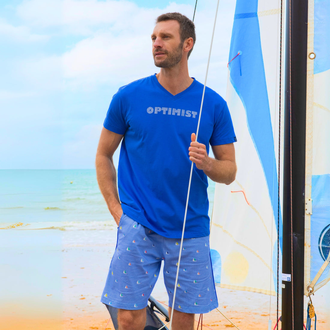 Pyjama court bateau optimist homme ARTHUR
