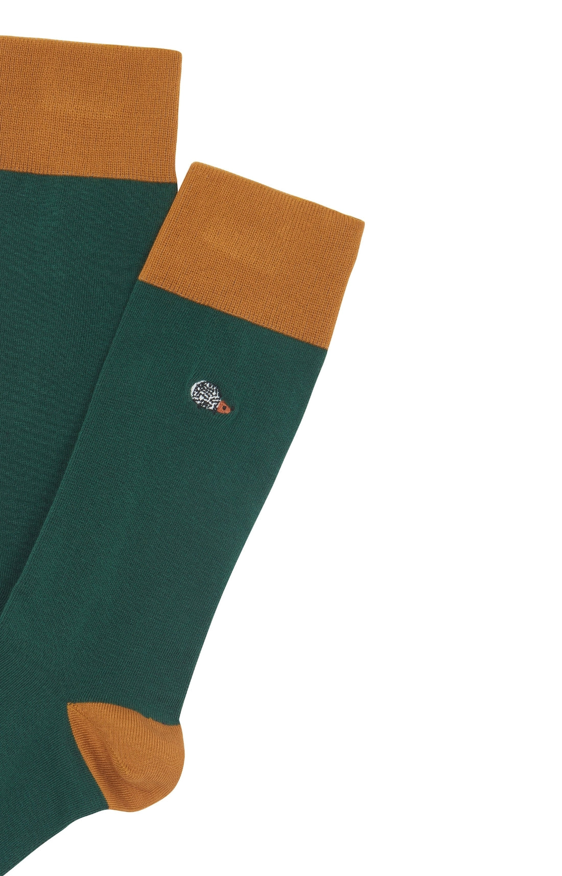 Chaussettes Homme brodées Hérisson Vert 2