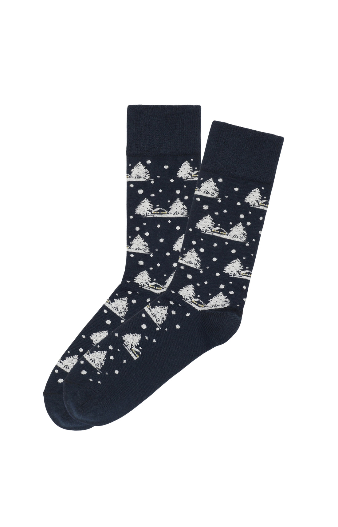 Chaussettes homme marine montagne neige 1
