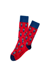 Chaussettes Homme Teddy in Paris Rouge et Bleu 9