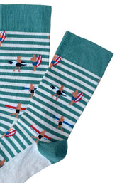 Chaussettes Homme Surf Vert 6