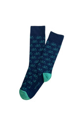 Chaussettes homme bleu marine vélo 1