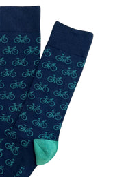 Chaussettes homme bleu marine vélo 2