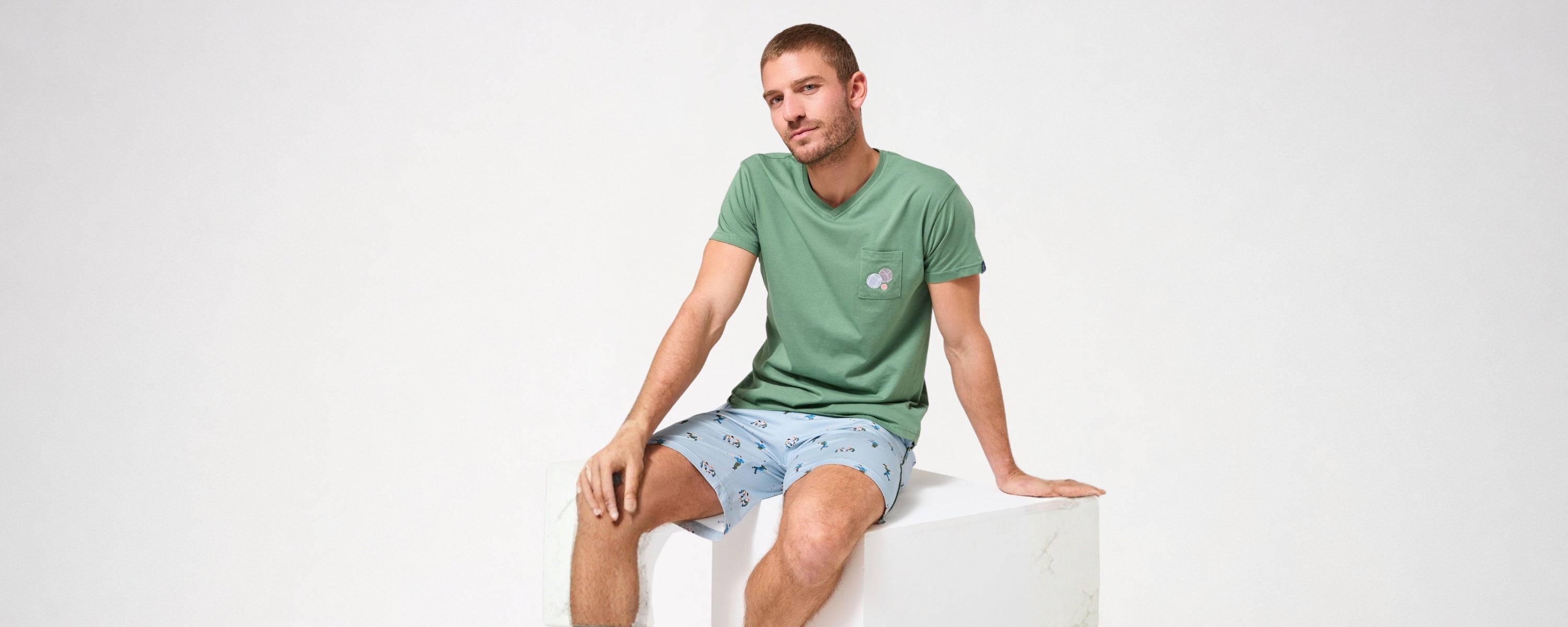 Pyjama pétanque homme vert kaki