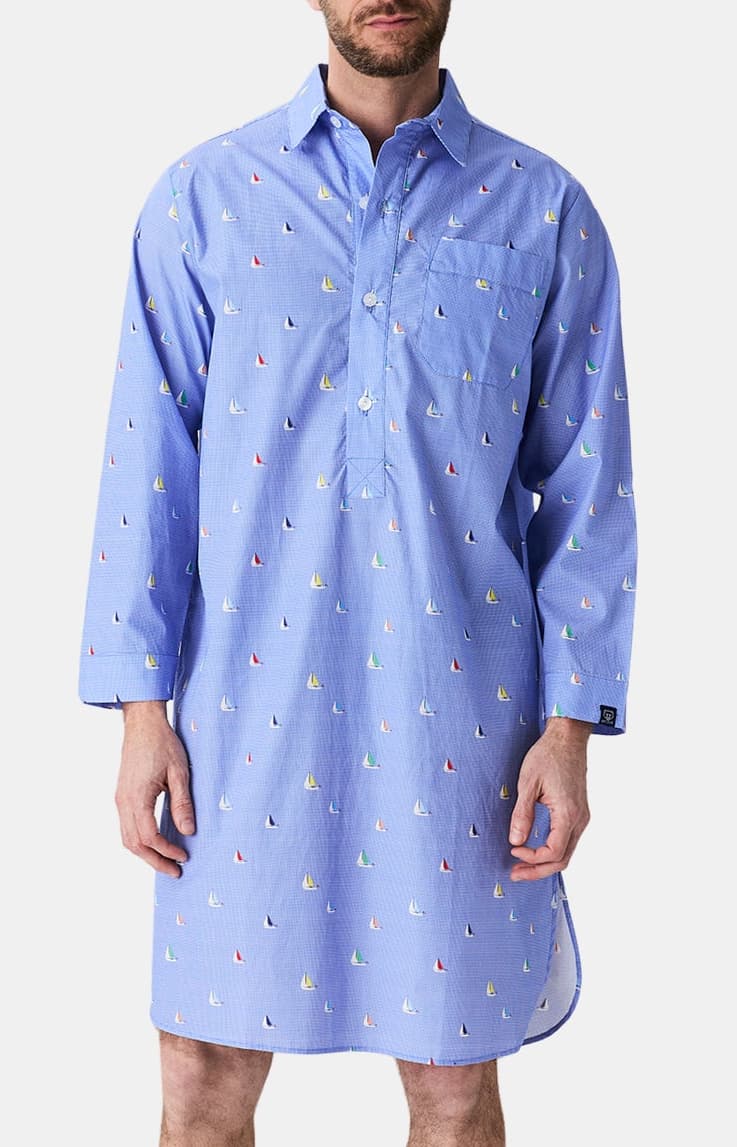 Chemise grand-père - Boat ciel 4